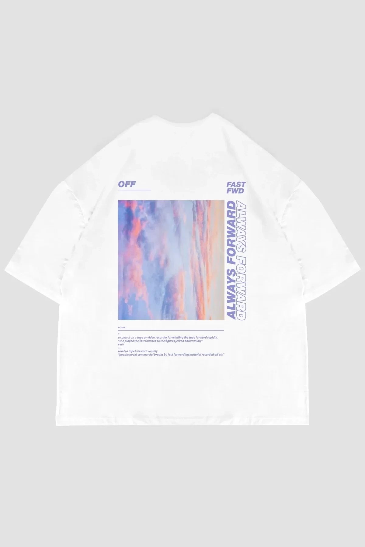 Tarzsokak 1989 Sırt Baskılı Oversize Unisex Beyaz