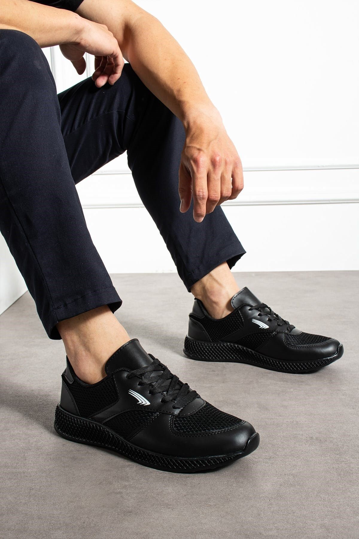 AlbiShoes Erkek Unisex Kalın Taban Yazlık Fileli Hafif Rahat Esnek Sneaker Spor Ayakkabı (36-44)