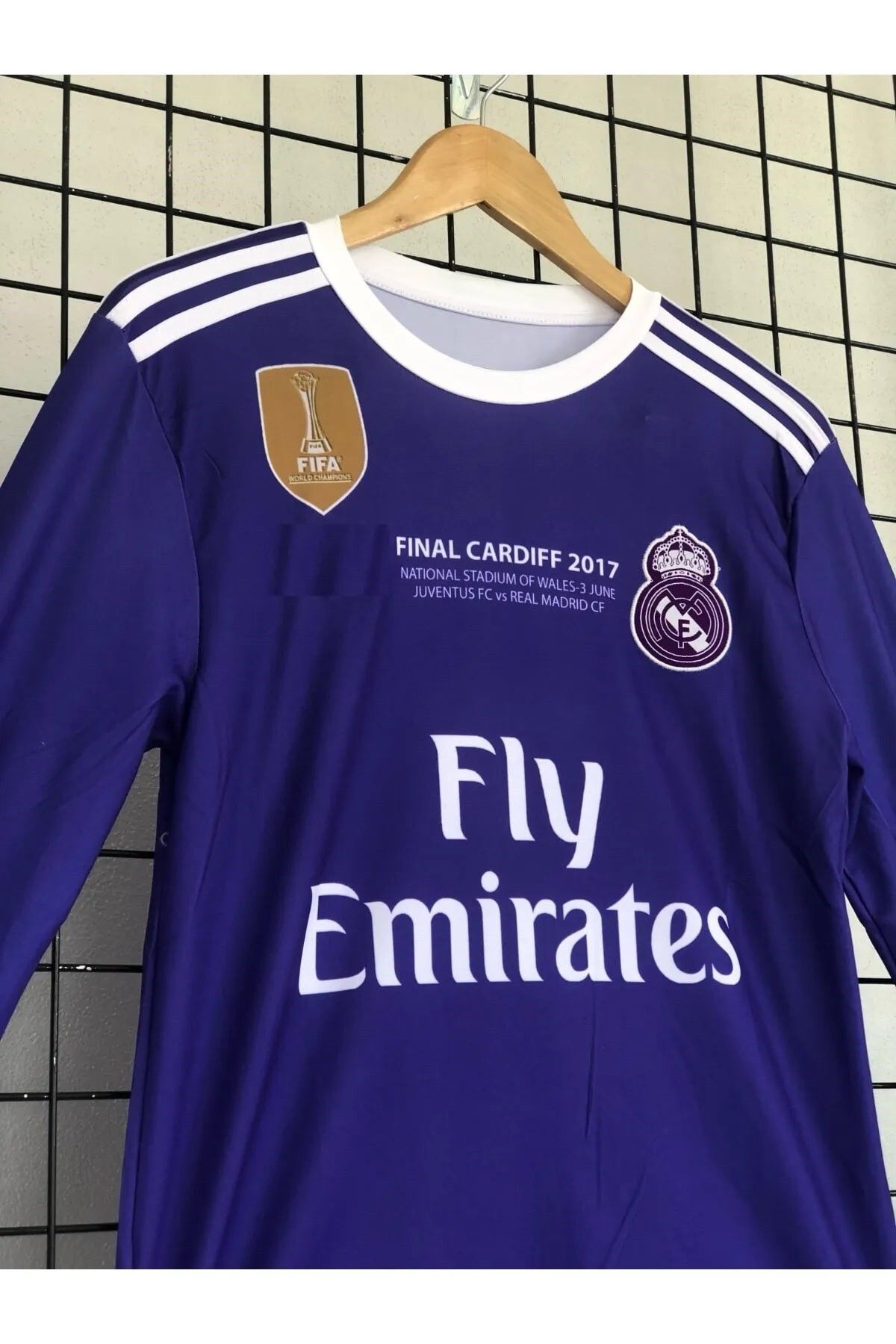 yenteks Real.Madrid.Ronaldo Mor Uzun Kol 2017 Cardif Şmapiyonlar Ligi Yetişkin Forma