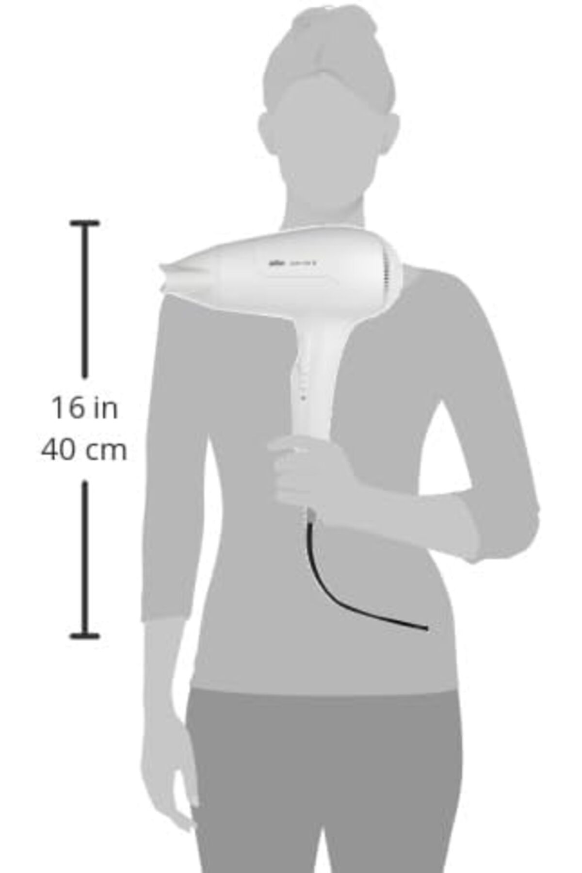 Braun-Braun Satin Hair 3 PowerPerfection hairdryer HD385 with ion function and styling nozzle, 2000 Watts 9