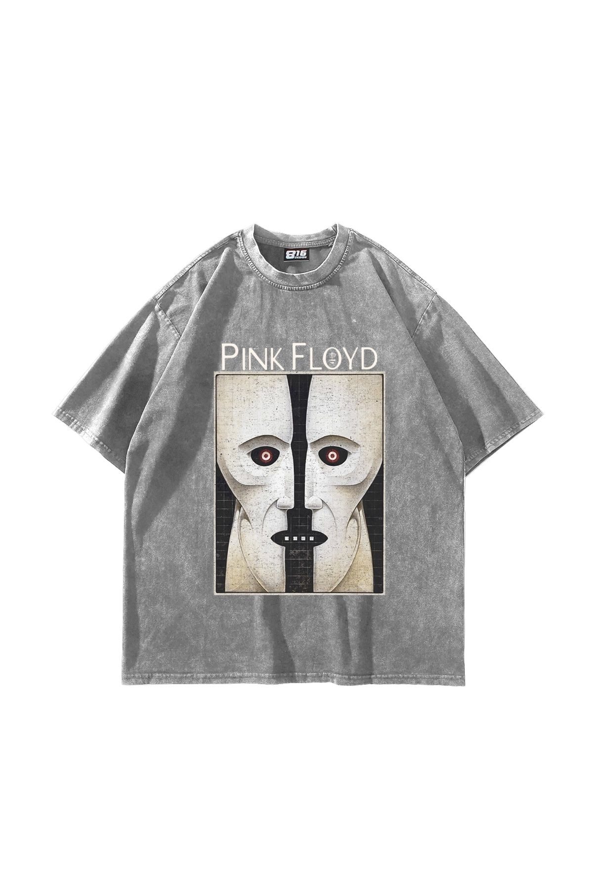 Tarzsokak Pink Floyd Division Baskılı Oversize Unisex Yıkamalı Beyaz