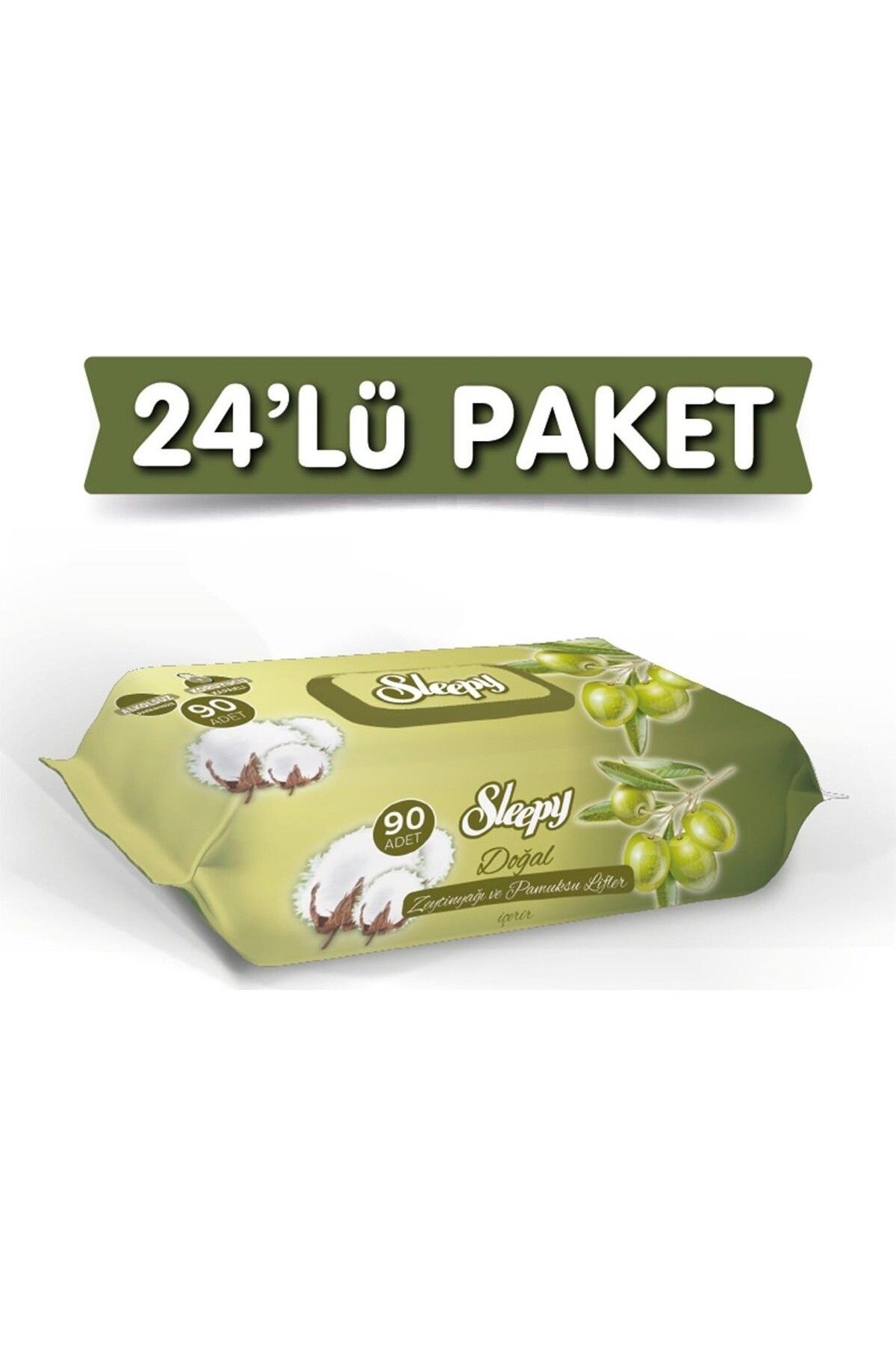 Sleepy Doğal Zeytinyağlı Islak Havlu Mendil 24LÜ