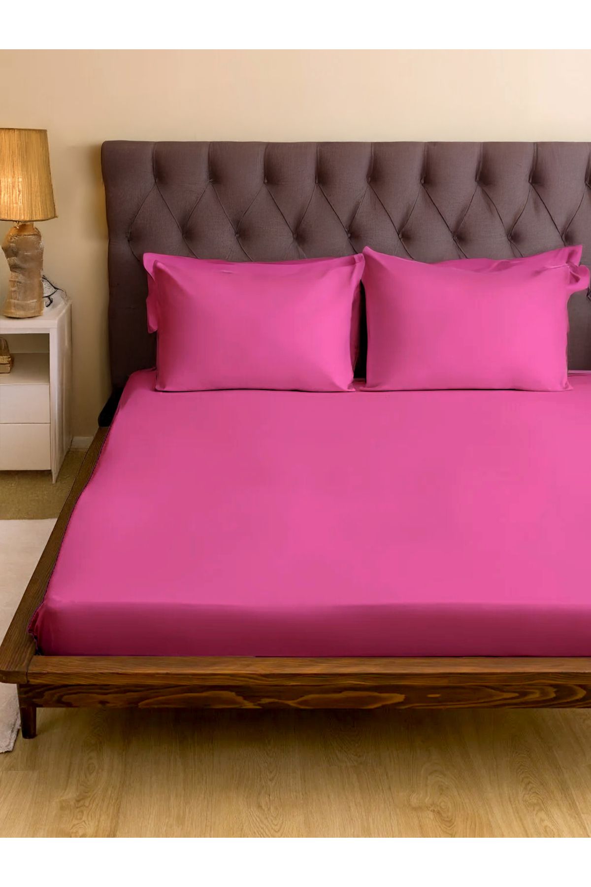 Arte Cotone Mikro Saten Lastikli Fitted Çift Kişilik Çarşaf Seti