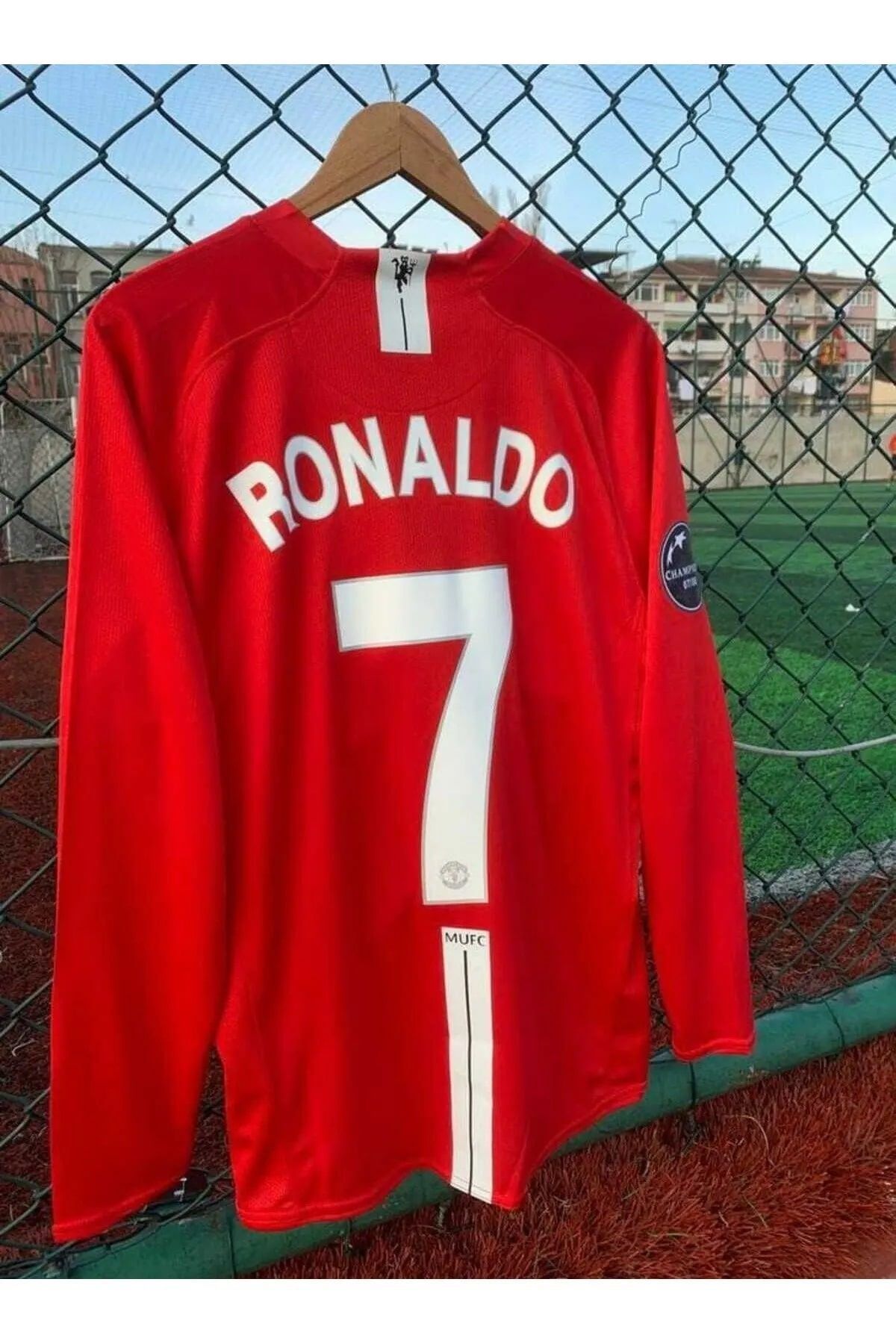 yenteks Manchester.Unıted.Ronaldo Kırmızı Uzun Kol 2008 Moscow Ligi Yetişkin Forma