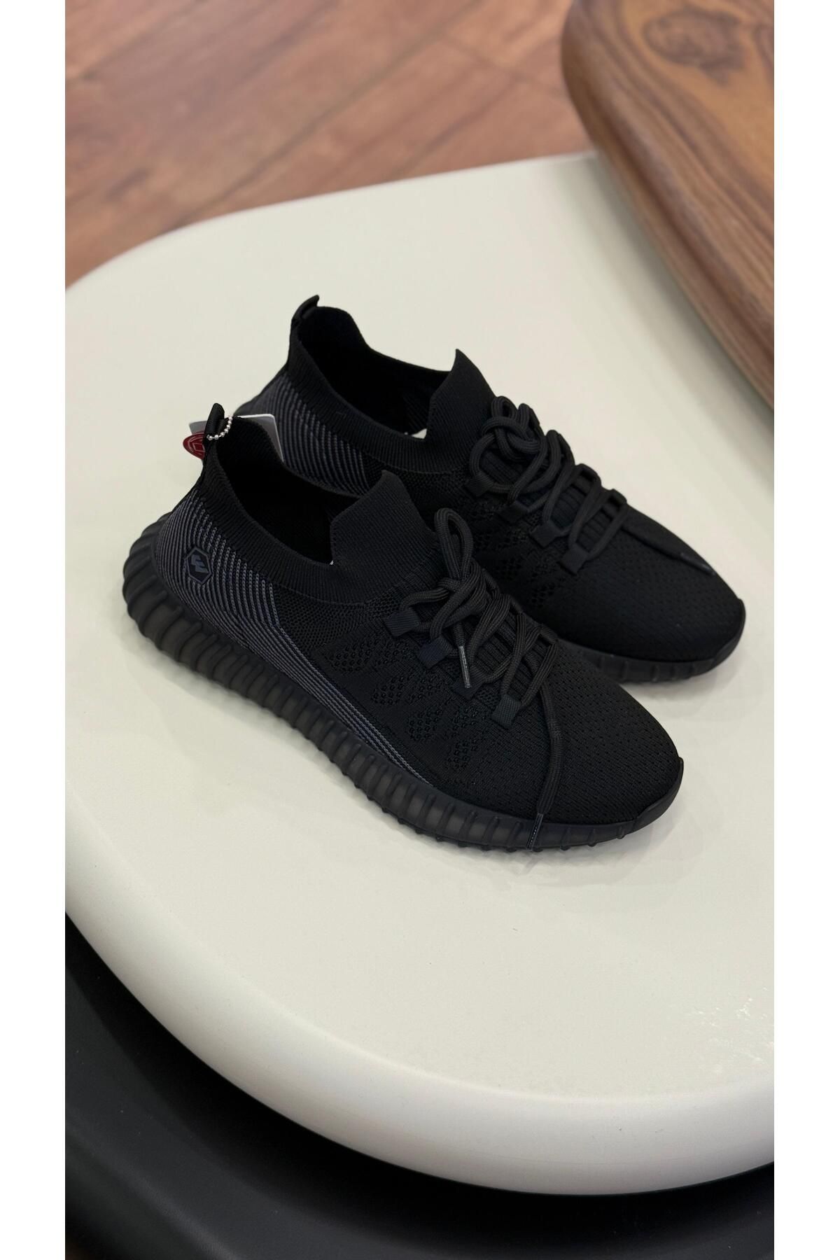 Paulo WIKERS SİYAH TRİKO ERKEK AYAKKABI SNEAKERS - ERKEK SPOR AYAKKABI