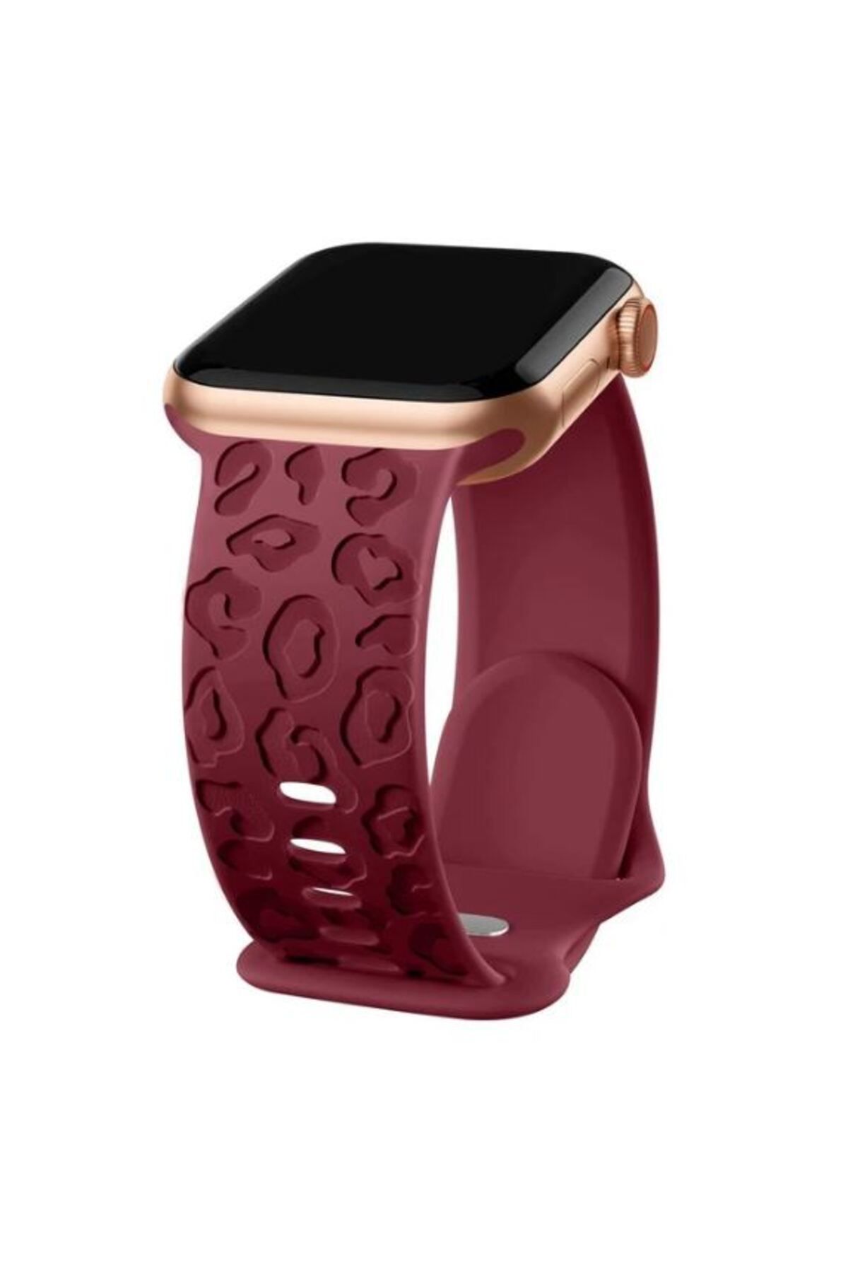 REDz Accessories Curea Din Silicon Cu Imprimeu Animal 3d Pentru Apple Watch, Reglabilă, Gravată, Vișinie - 38/40/41 Mm - One Size