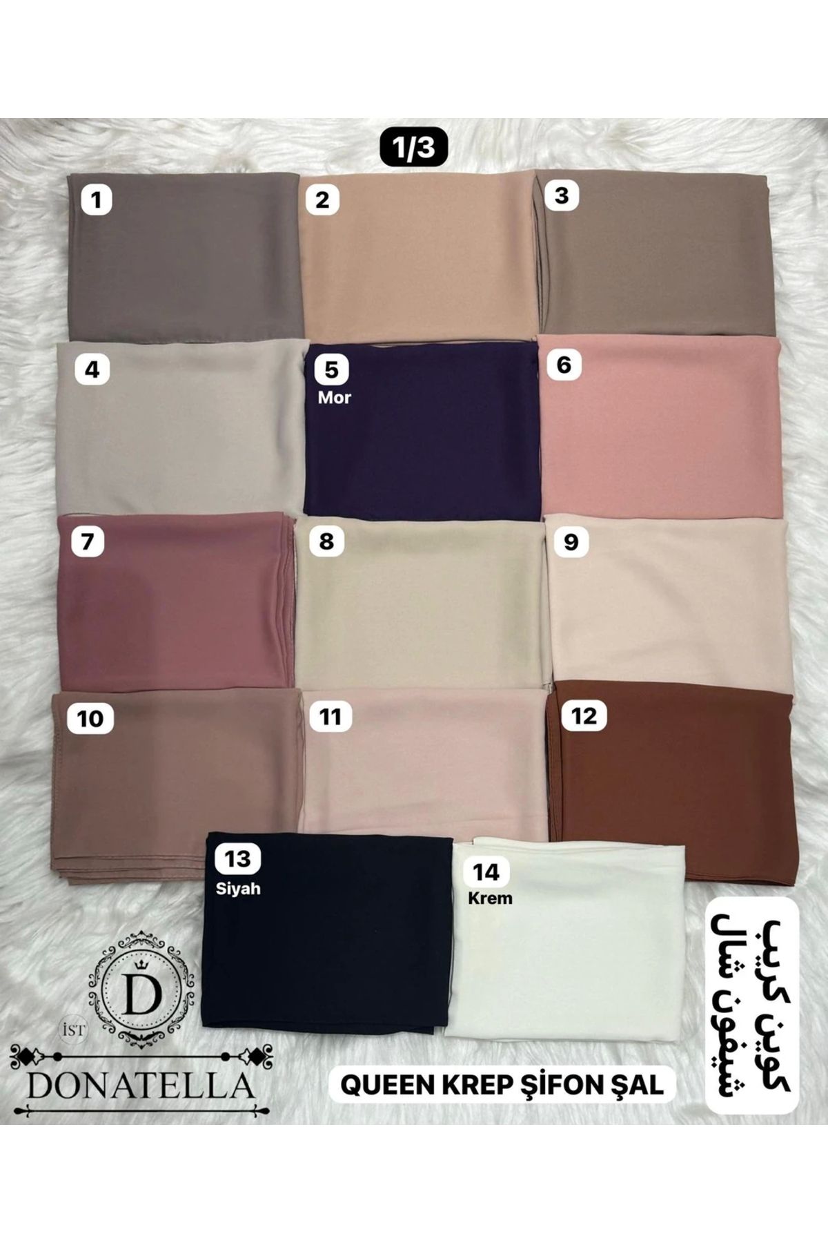 LADRANS BOUTİQUE Queen Krep Şifon Şal