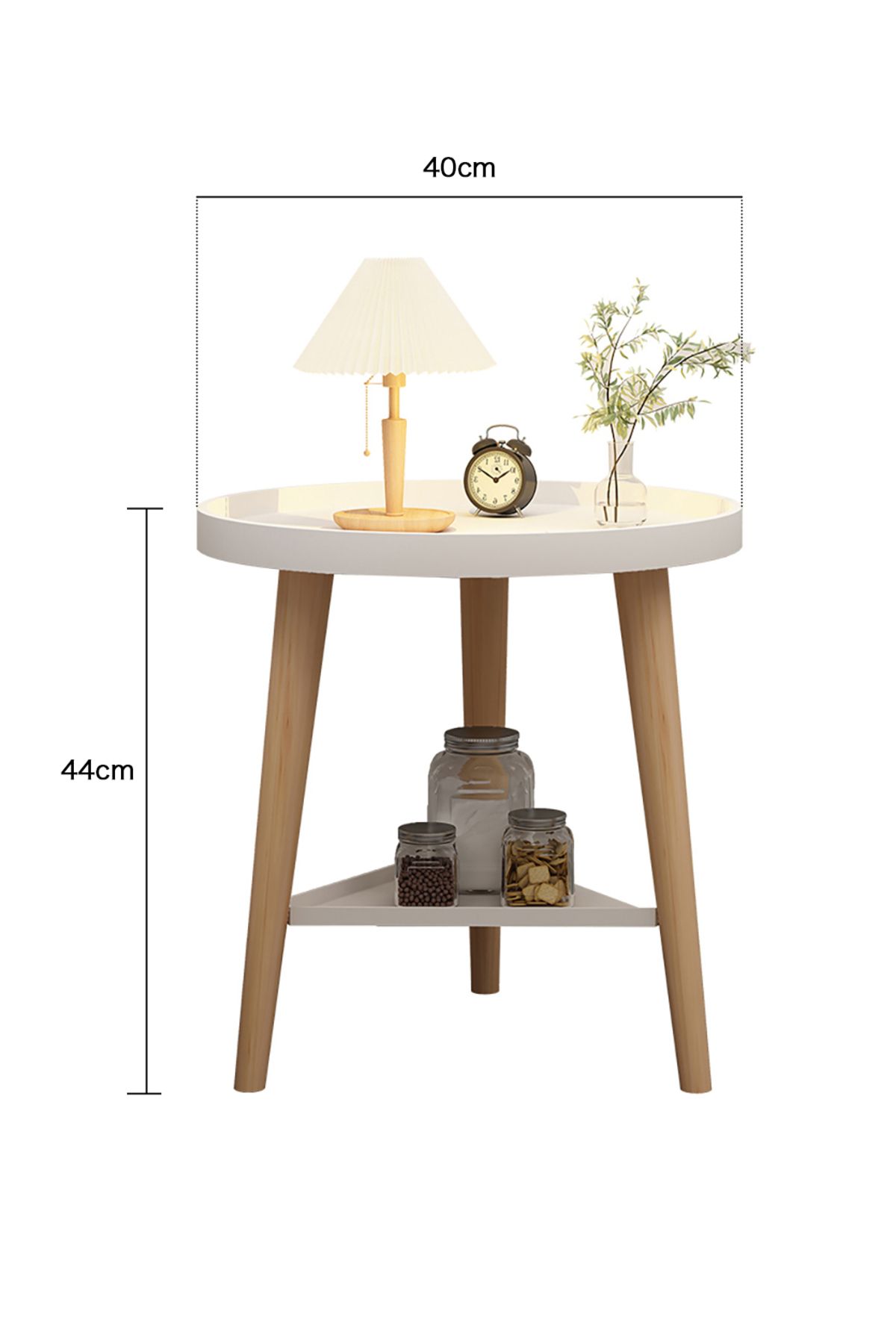 AnneFish-Simple Double-layer Large-capacity Storage Bedside Coffee Table For Home End Table 8