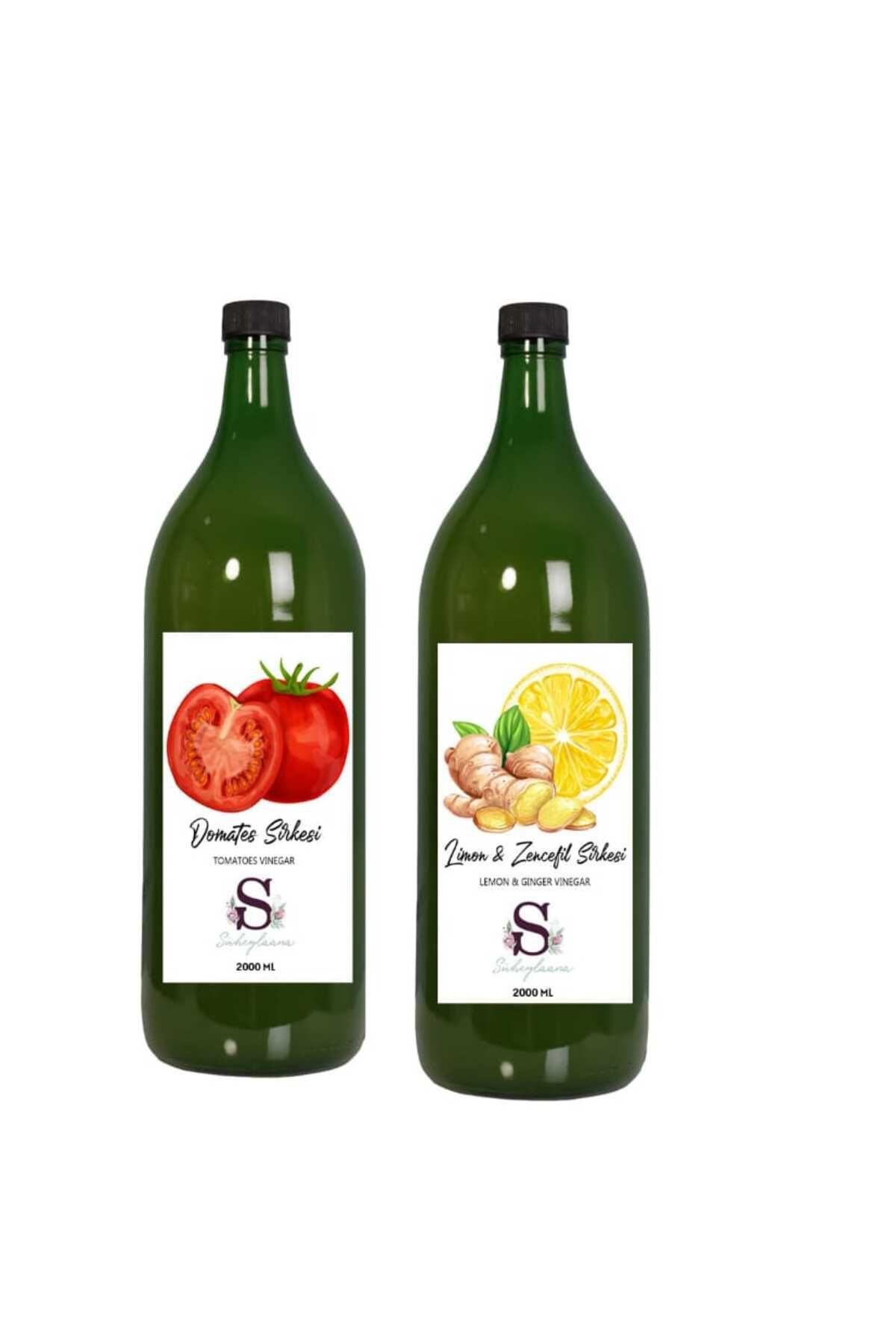 Süheylaana Doğal Domates Sirkesi 2000 Ml - Doğal Limon & Zencefil Sirkesi 2000 Ml