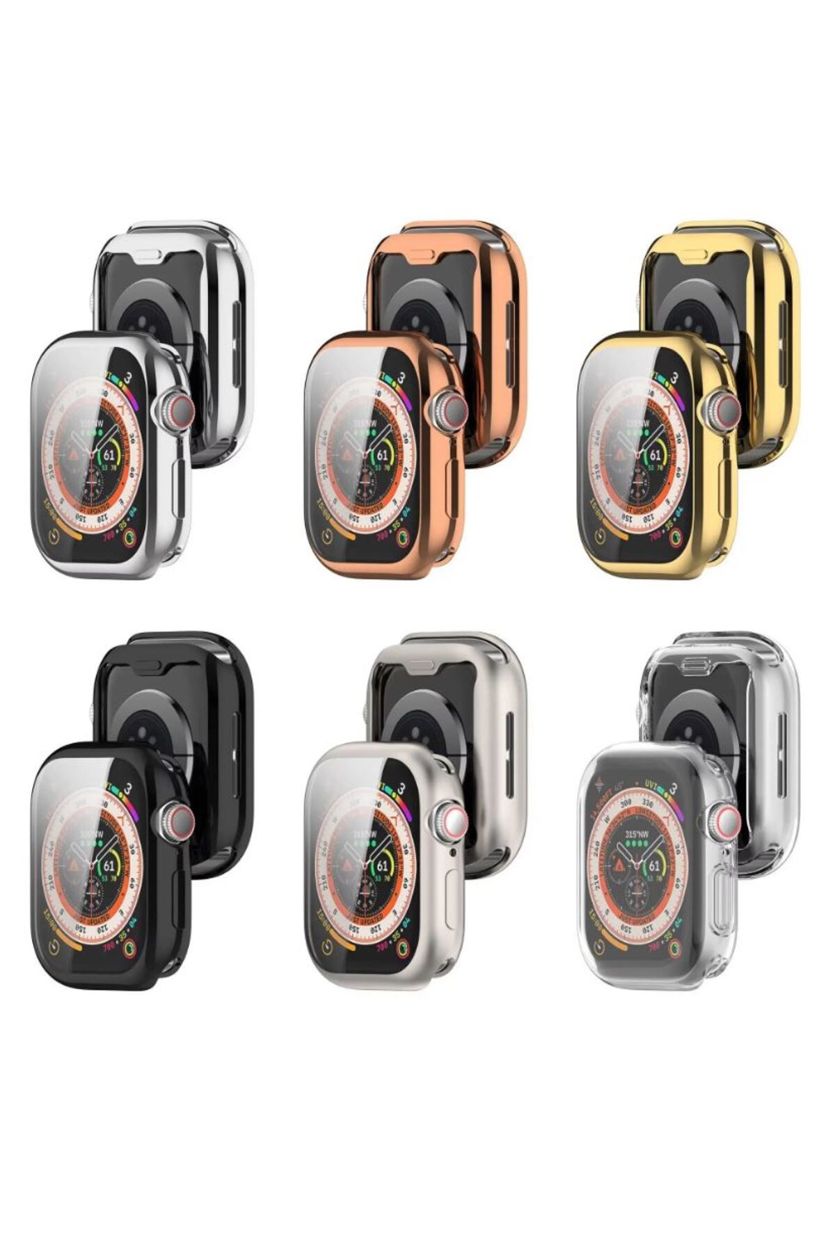 REDz Accessories-Shockproof Protective Case, For Watch Series 10, Full body, Silicone, Silver - Watch 46mm Series 10 4