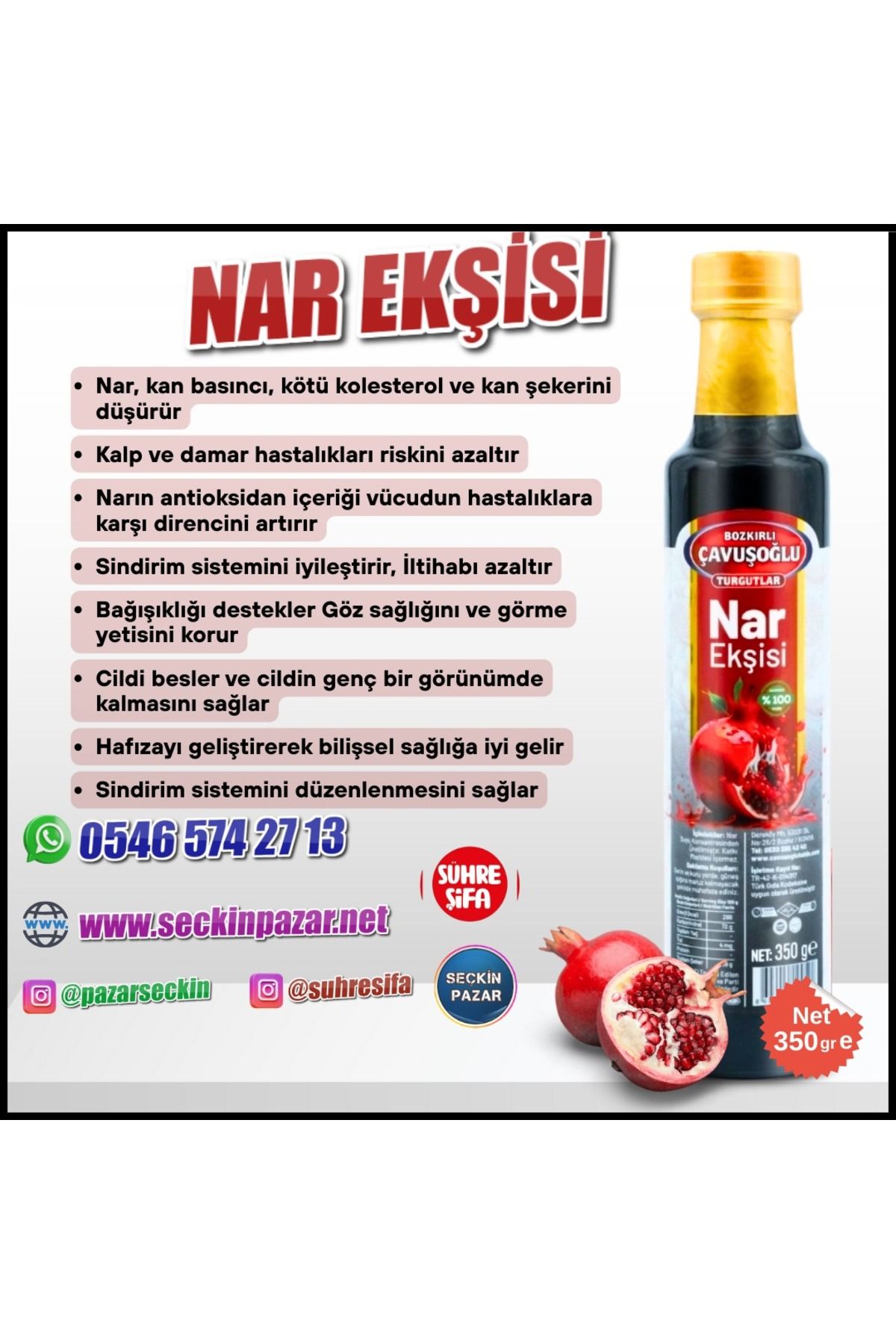 Bozkırlı Çavuşoğlu Nar Ekşisi 350gr