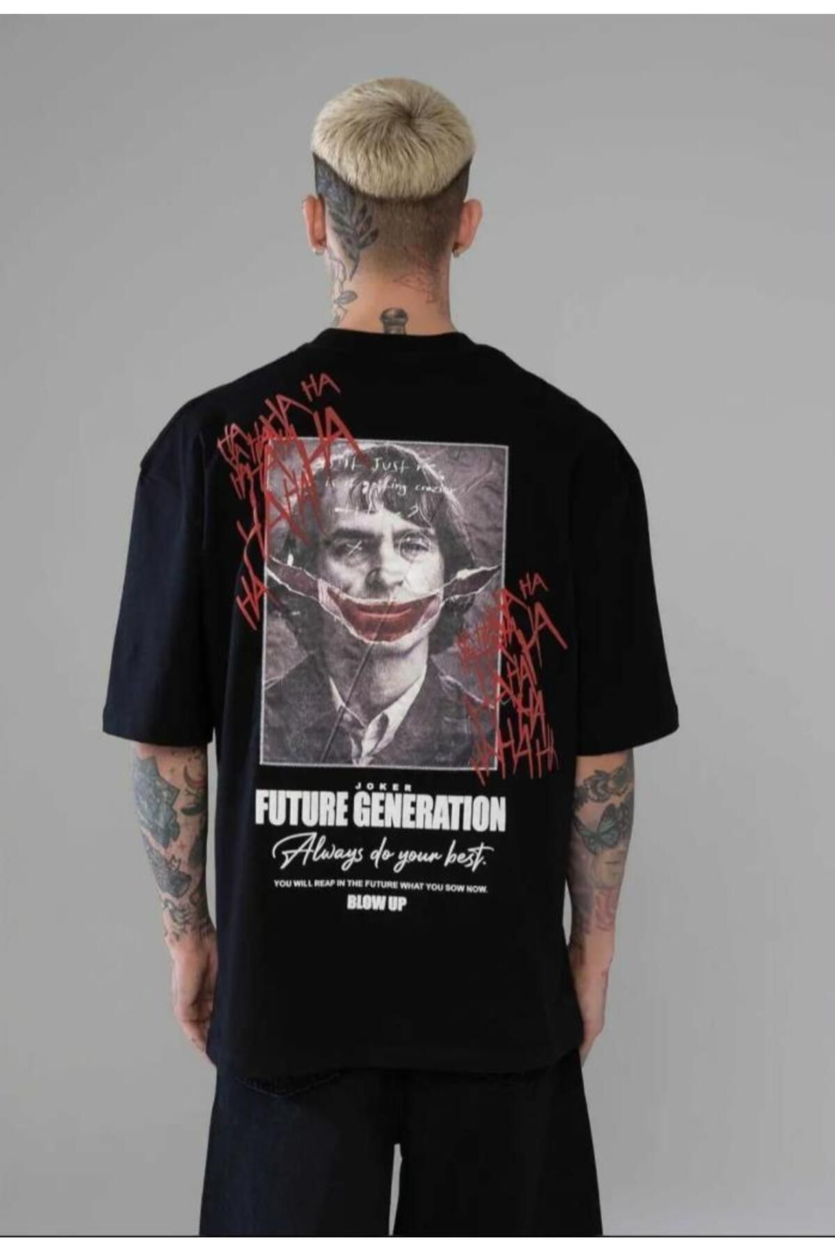 Ral Sport Unisex Oversize Joker T-Shirt Siyah