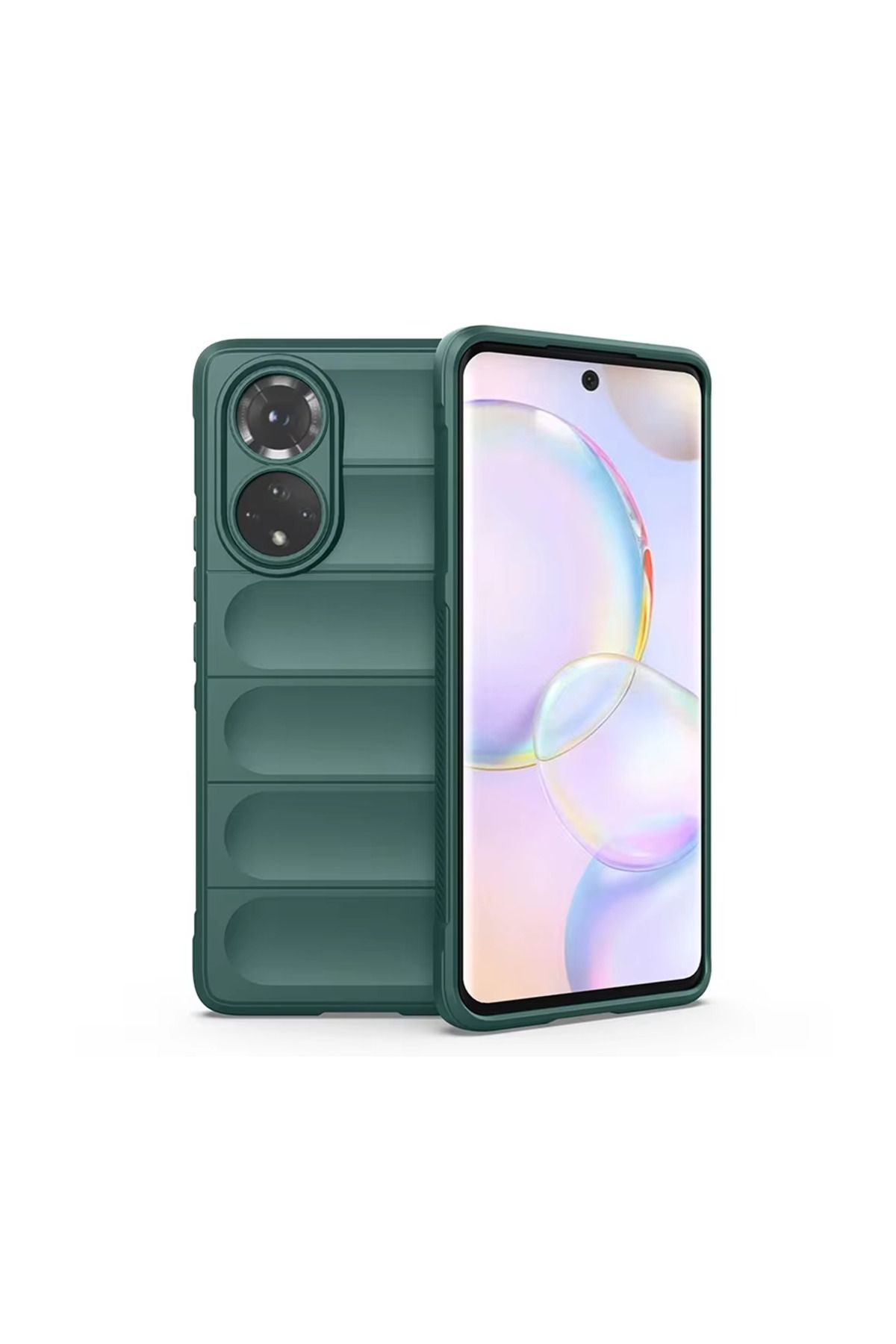 Microcase Honor 70 Miami Serisi Darbeye Dayanıklı Silikon Kılıf - AL3420 Yeşil