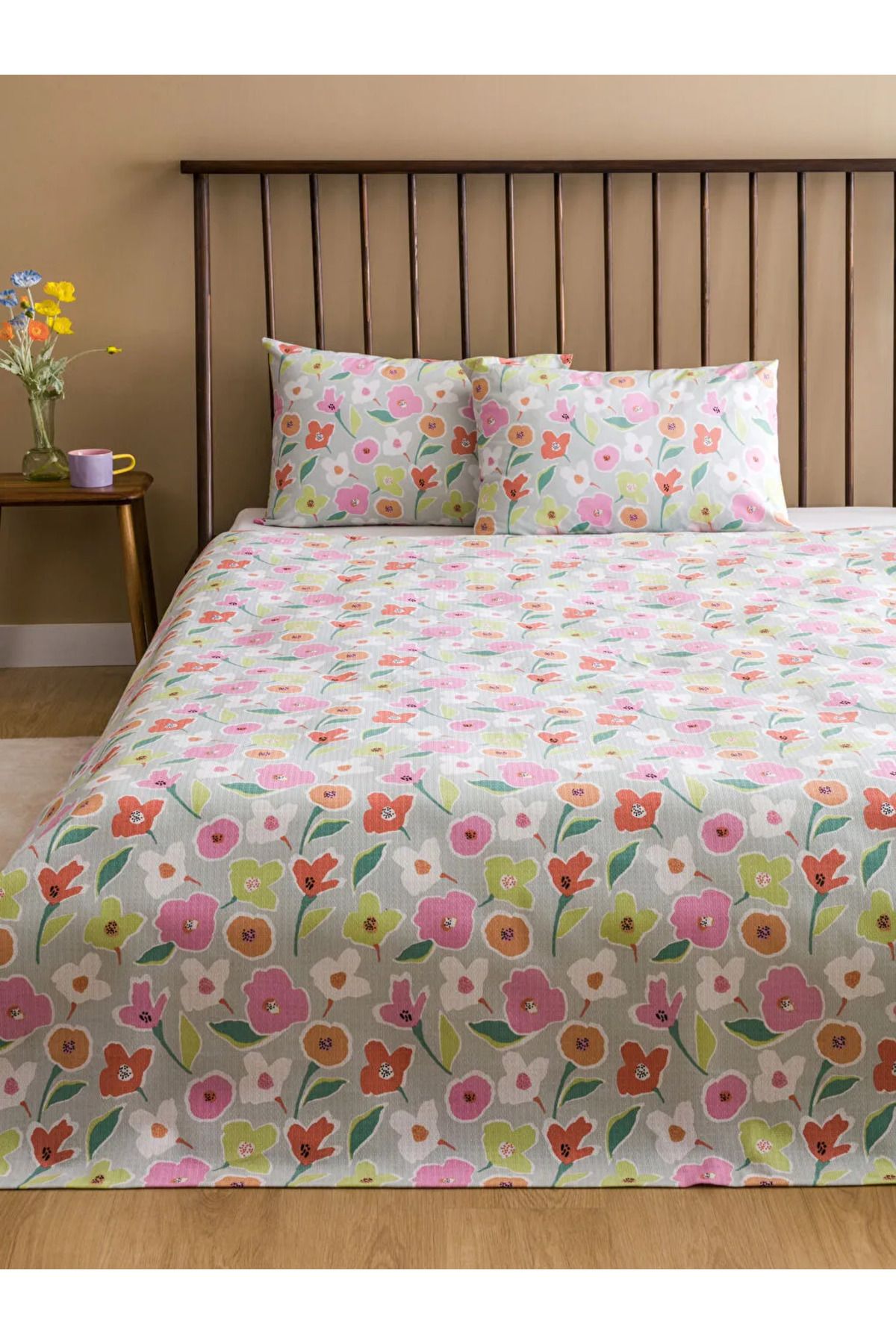 LC Waikiki LCW HOME Karişik Çiçek Baskılı Çift Kişilik Pike Seti