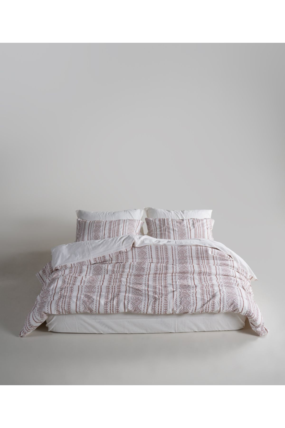 LİMASSO Stonewash 100% Yıkanmış Pamuk Nevresim Takımı Coastal - Natural Krem