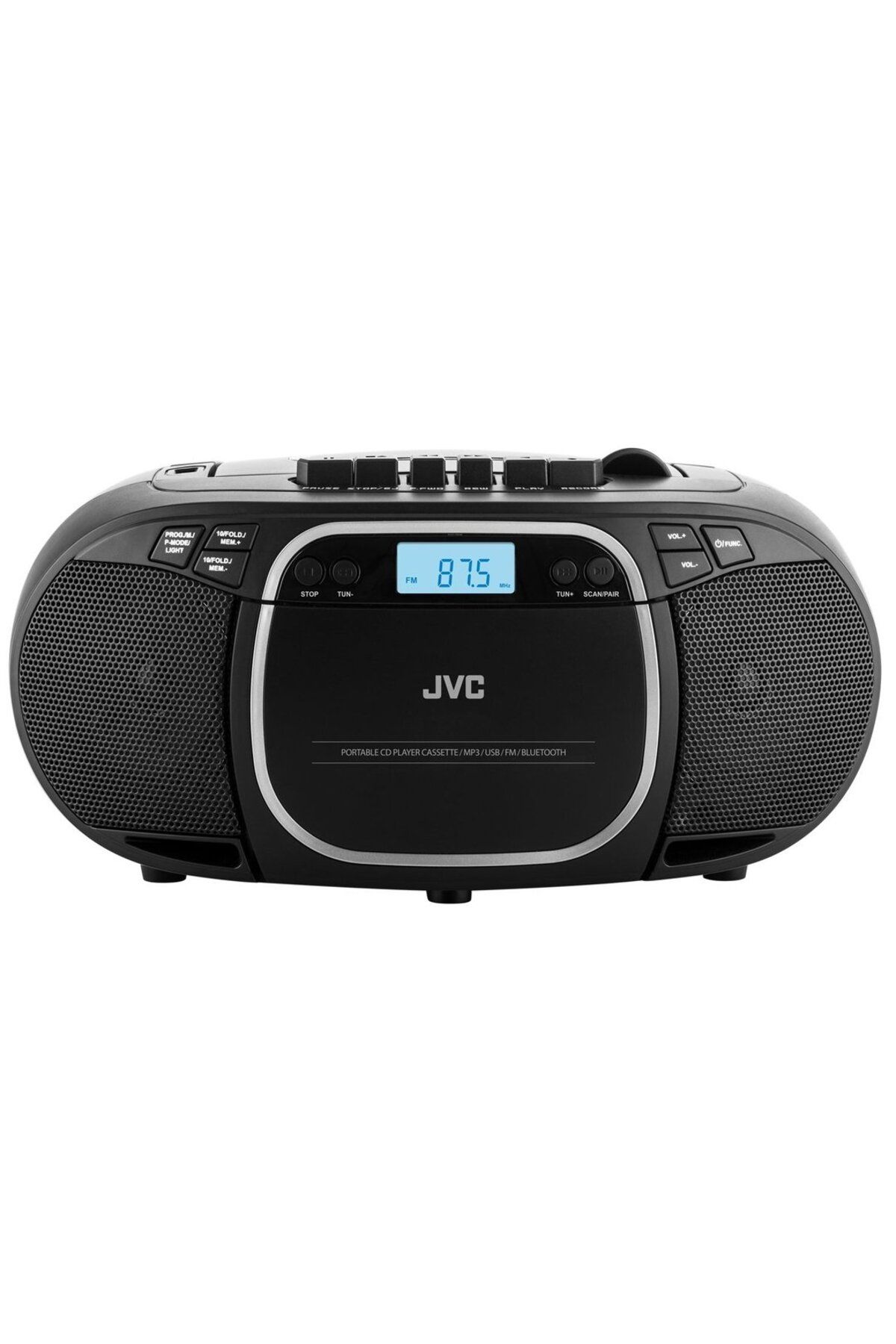JVC-Radio With Cassette And CD Player RC-E451B, 2 X 1.6 W RMS, FM, Bluetooth, USB, Mp3, Aux In, Black 6