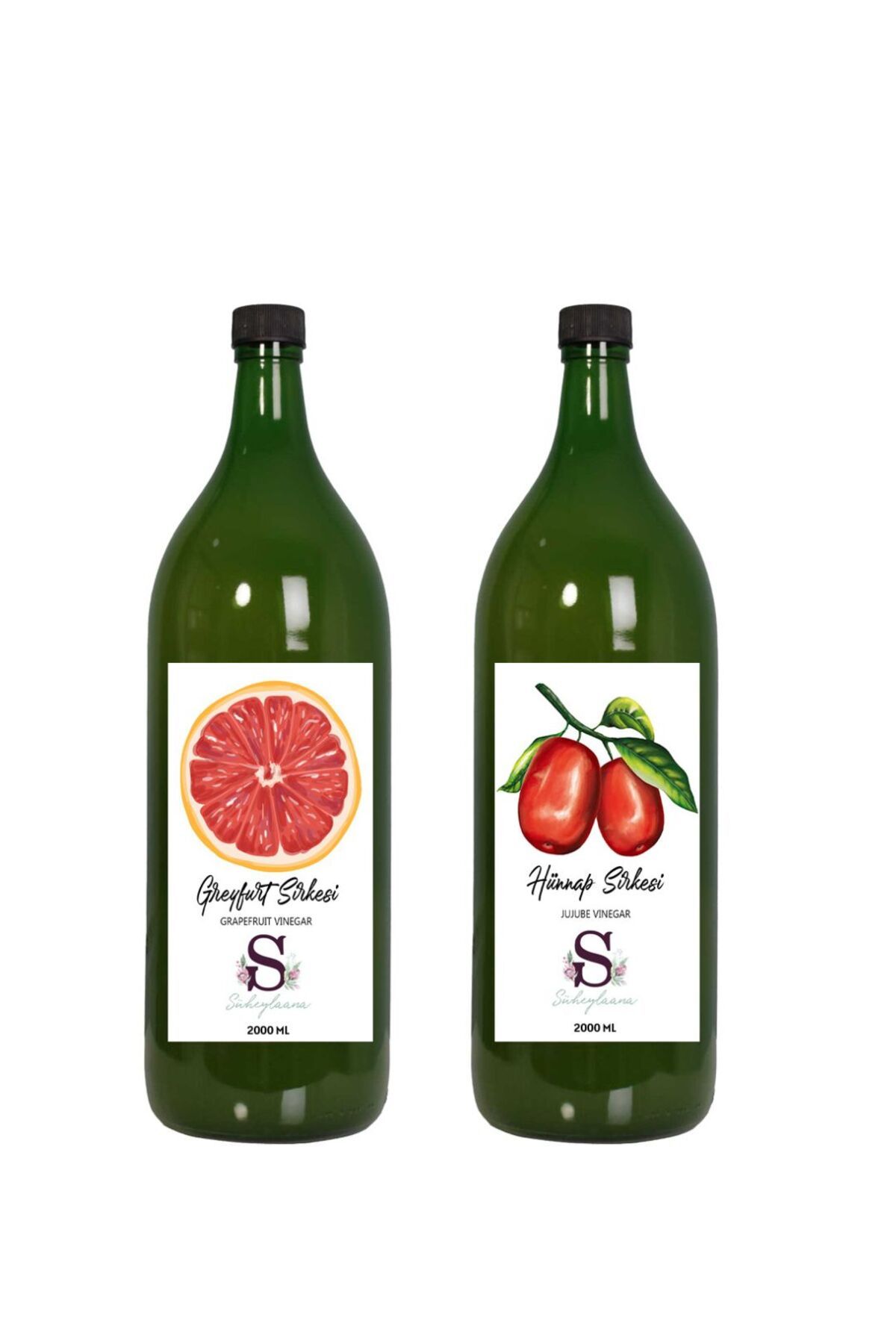 Süheylaana Doğal Greyfurt Sirkesi 2000 Ml - Doğal Hünnap Sirkesi 2000 Ml