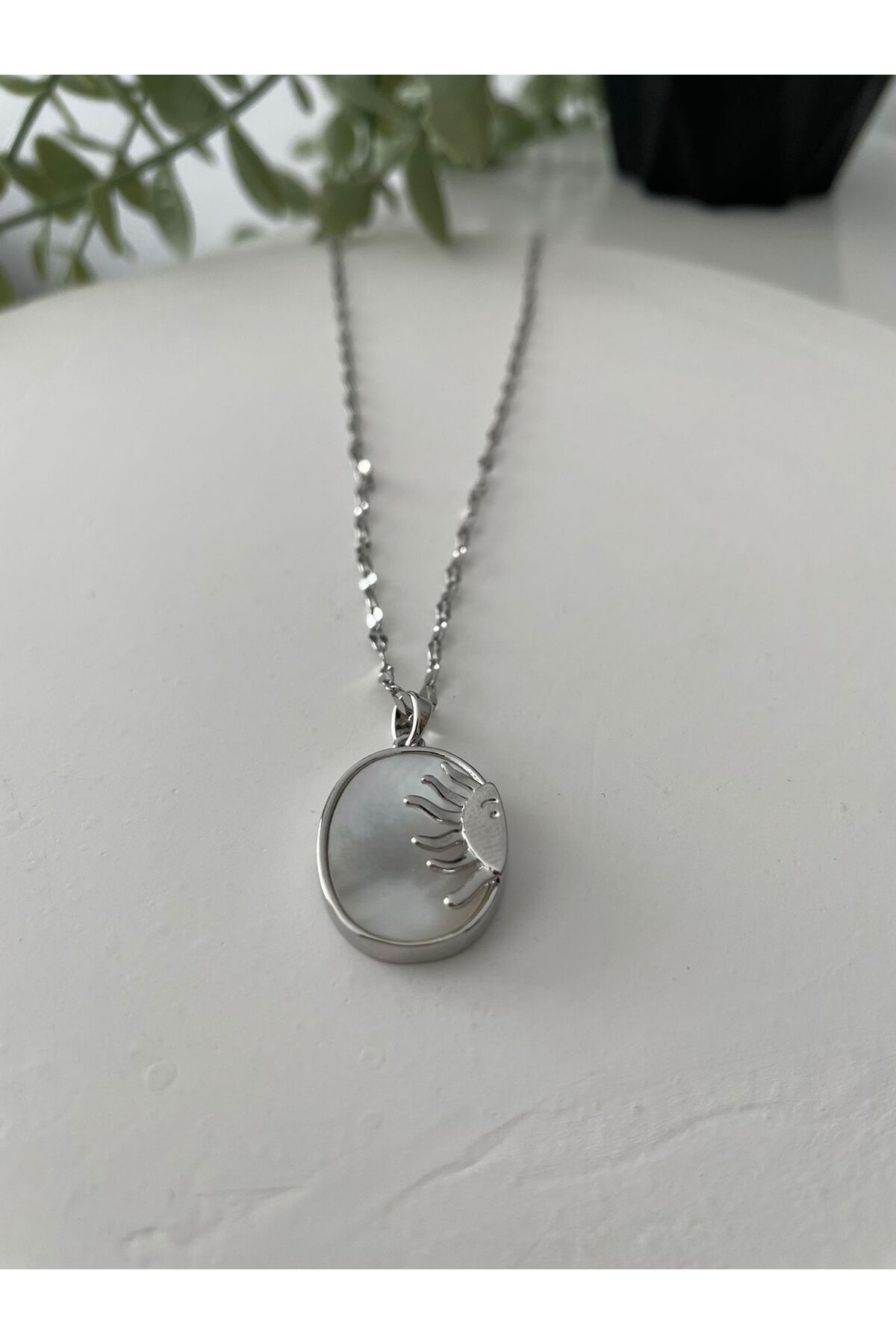Vera moon Elios Silver Çelik Kolye