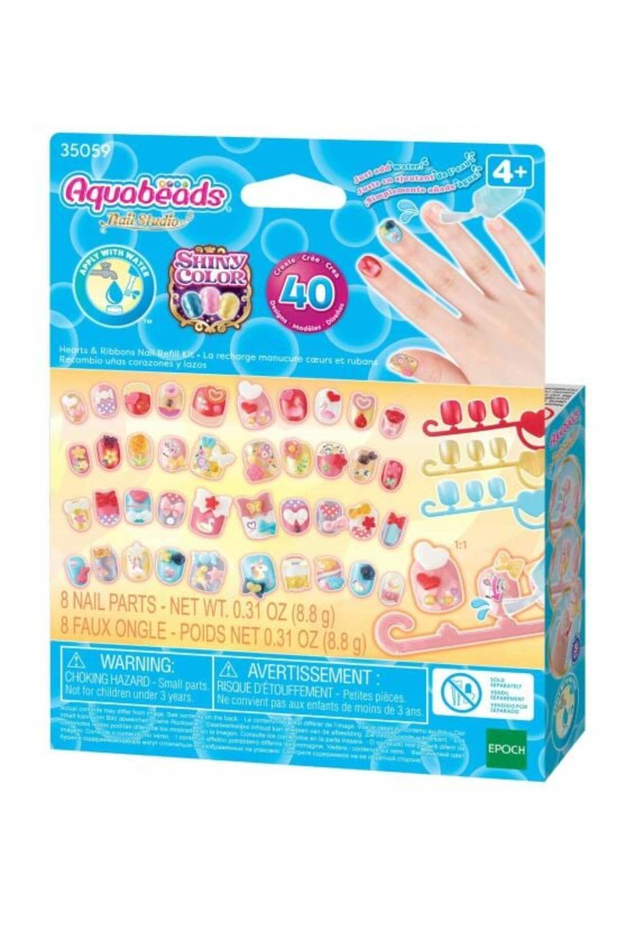 MATMEL Adore Aquabeads Kalpler ve Kurdeleler Yedek Tırnak Paketi