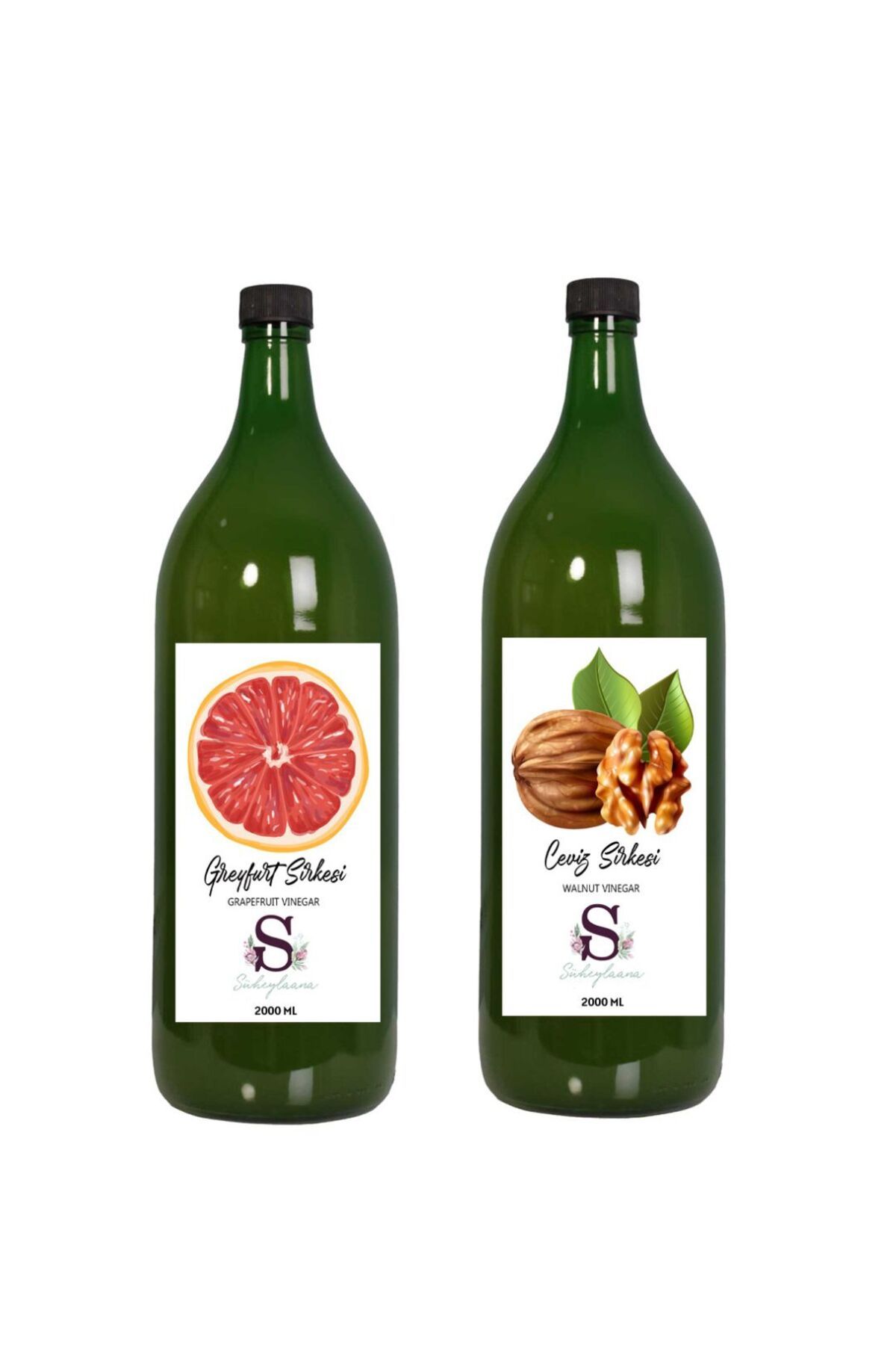 Süheylaana Doğal Greyfurt Sirkesi 2000 Ml - Doğal Ceviz Sirkesi 2000 Ml