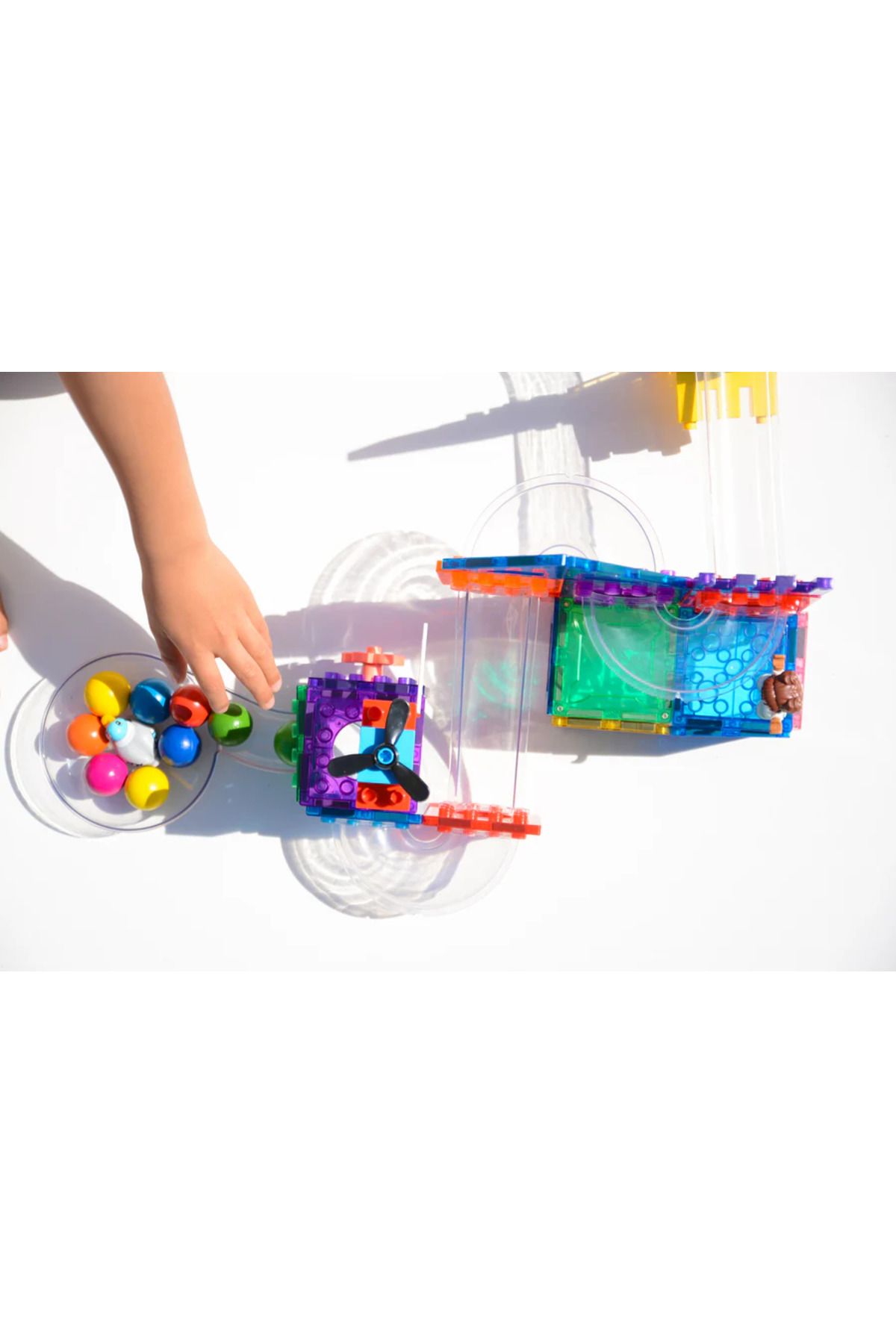 Magblox-Set bile lemn pentru circuitul cu bile Magbrix Marble Run 4