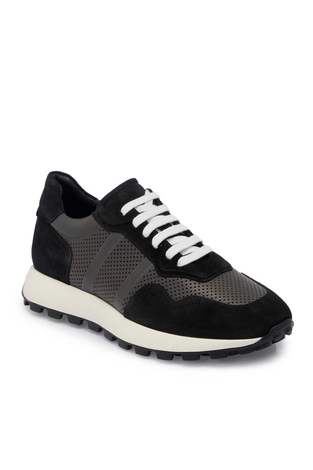 Tergan Siyah Hakiki Deri Erkek Sneaker - E24I1AY56733-A01