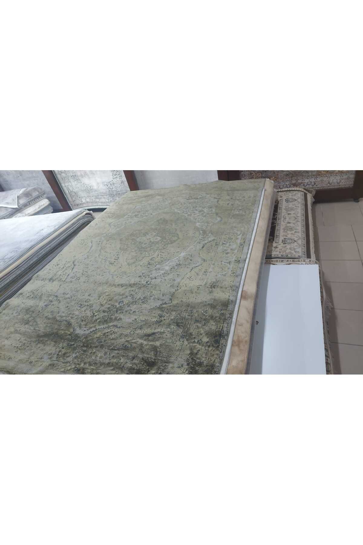 HALI SARAY CONCEPT woolk colore Platin Yüksek Kalite Ipek Bambu Parıltılı Düz Renk Halı Premium Salon Halısı