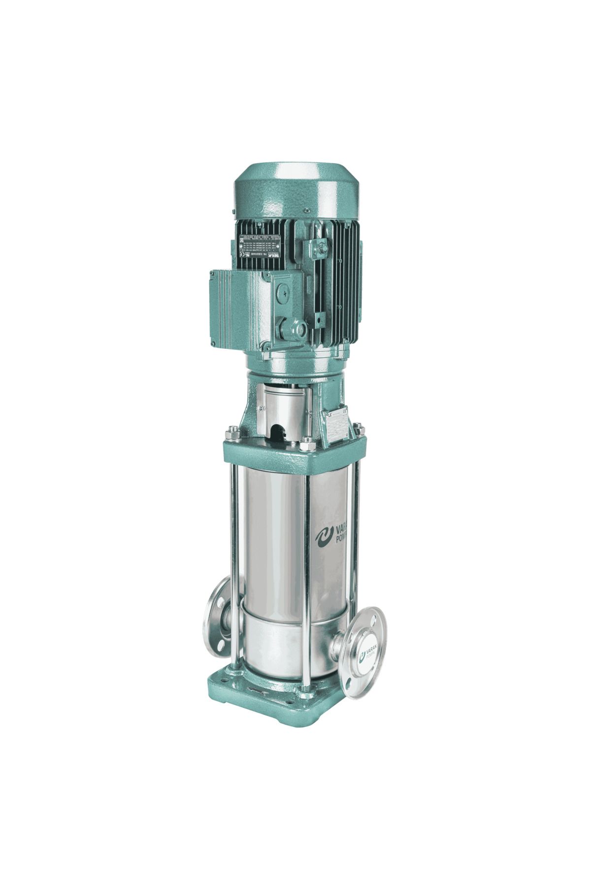 logipump Varan CVL 10-12 İn-line Kademeli Paslanmaz Santrifüj Pompa 5.5 HP / 4 kW, Trifaze 380 V, 123 Mss, 14