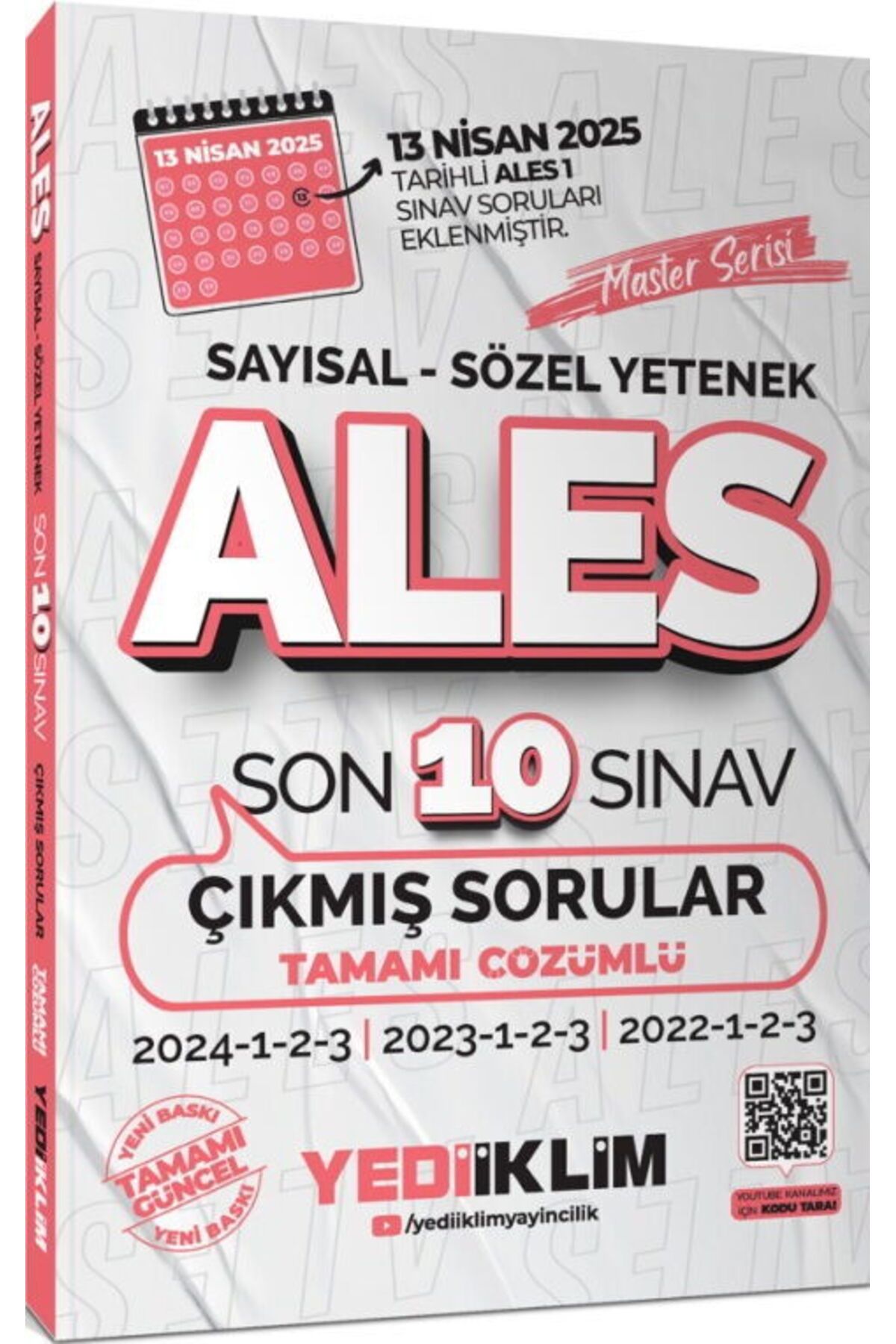 Yediiklim Yayınları Yediiklim Yayınları ALES Master Serisi Sayısal Sözel Yetenek Tamamı Çözümlü Son 10 Sınav Çıkmış Sor