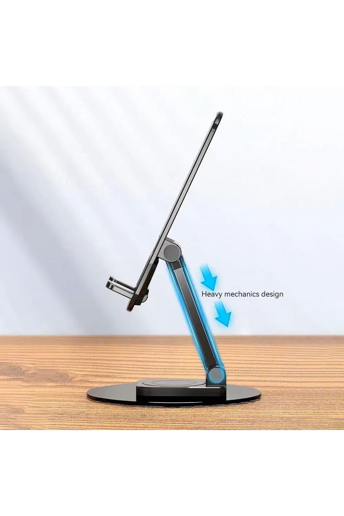 Hobimtek HT-A10 Metal Taban 360 Derece Dönebilir Uzayabilir Masaüstü Telefon Tablet Tutucu Stand Taşınabilir