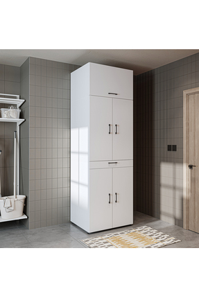 ROOMART Dora Banyo Dolabı Kapaklı Çamaşır Ve Kurutma Makinesi Dolabı 70x230 cm
