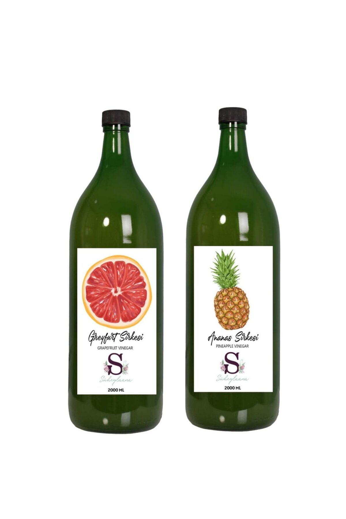 Süheylaana Doğal Greyfurt Sirkesi 2000 Ml - Doğal Ananas Sirkesi 2000 Ml
