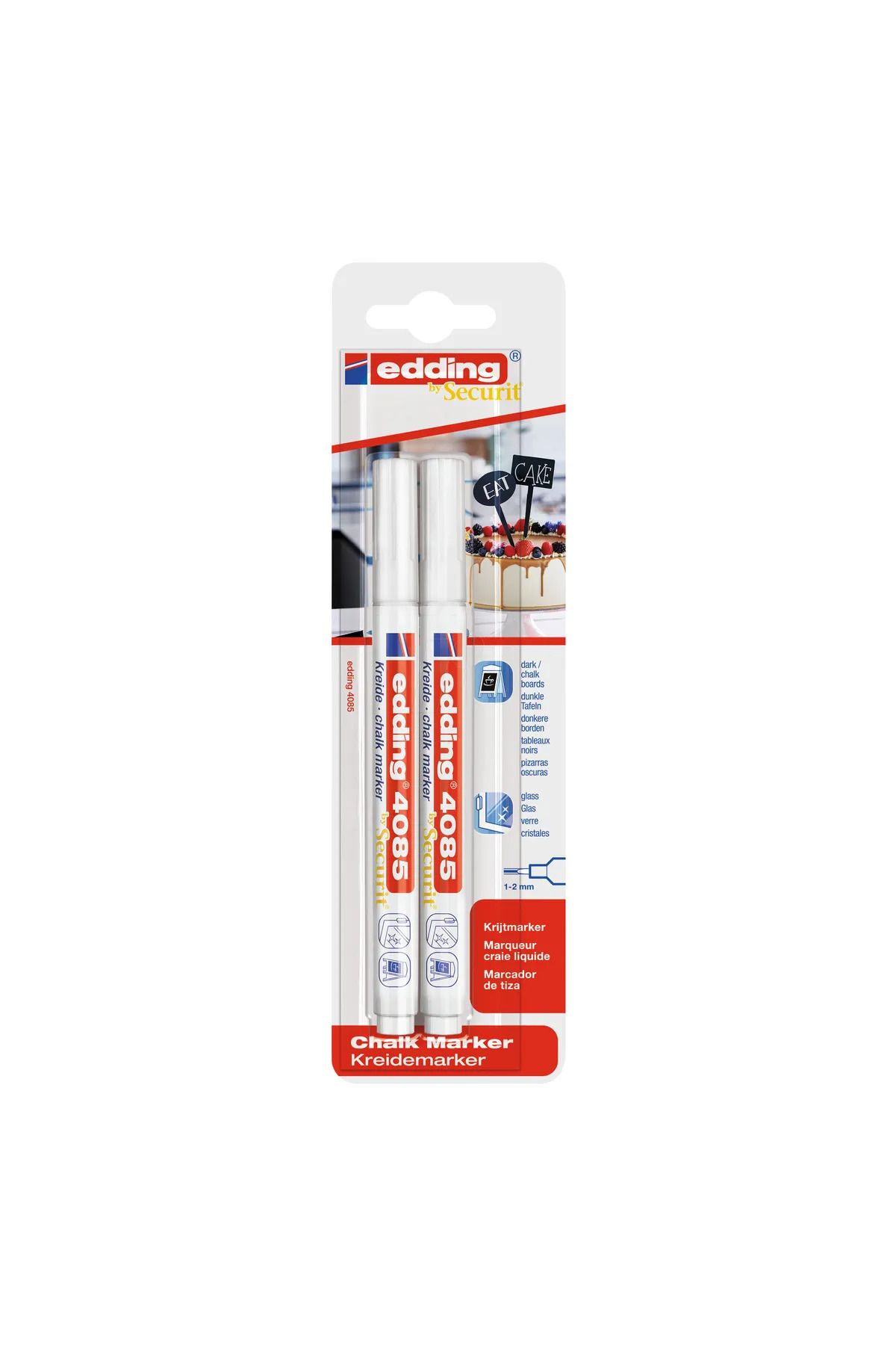 Edding 4085 Beyaz Tebeşir Chalk Kalem Seti 2'li