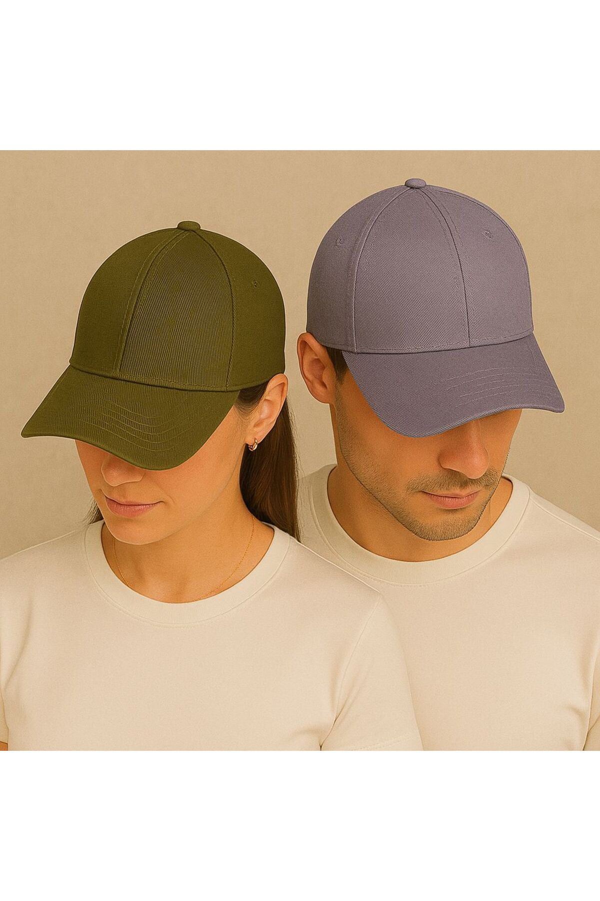 SFCOLLECTION 2’li Unisex Spor Şapka Seti - Kadın Erkek Ayarlanabilir Günlük Yazlık Şapka