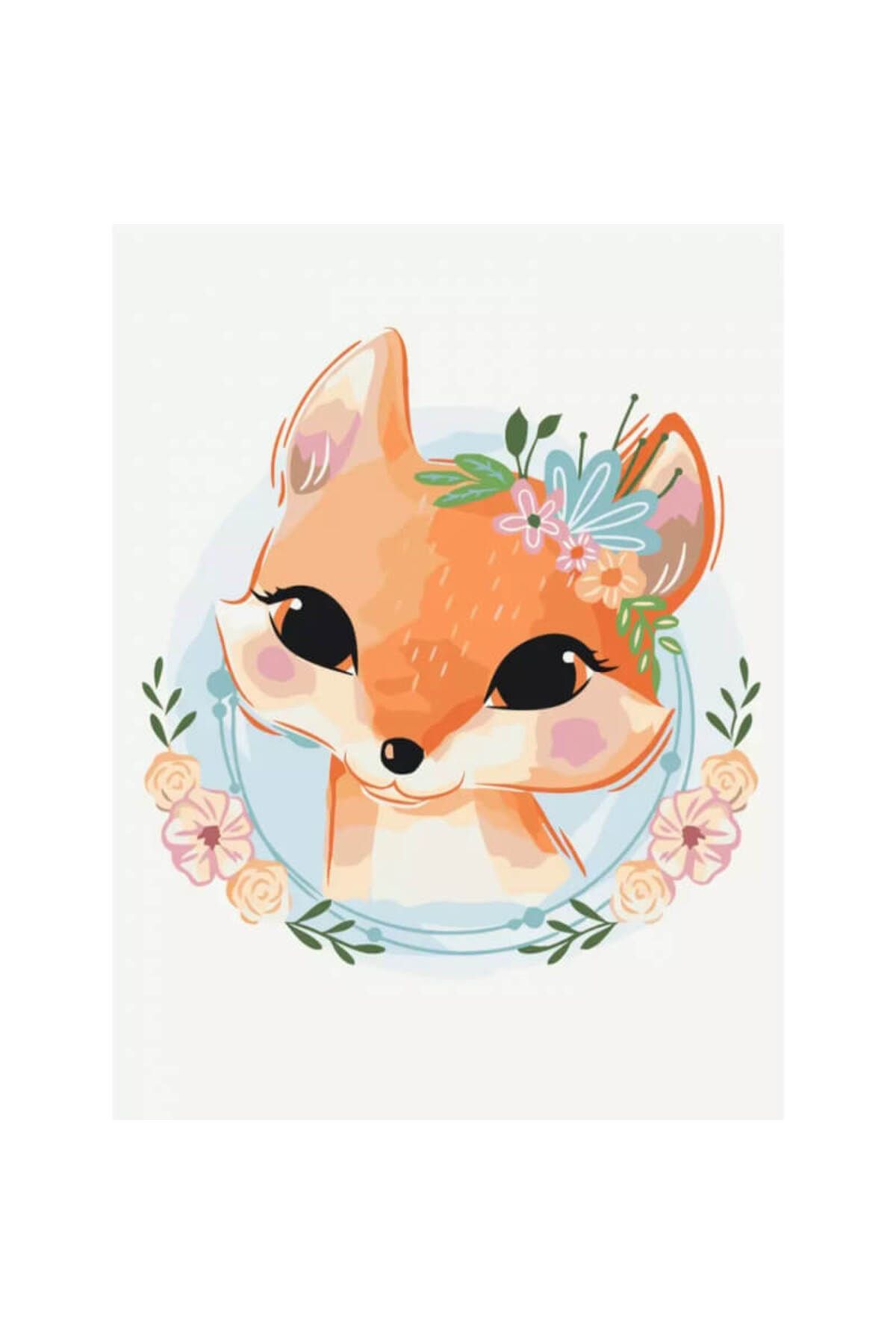 Brushme-Painting by numbers set 30x40 cm Little Fox with brushes and colors 2