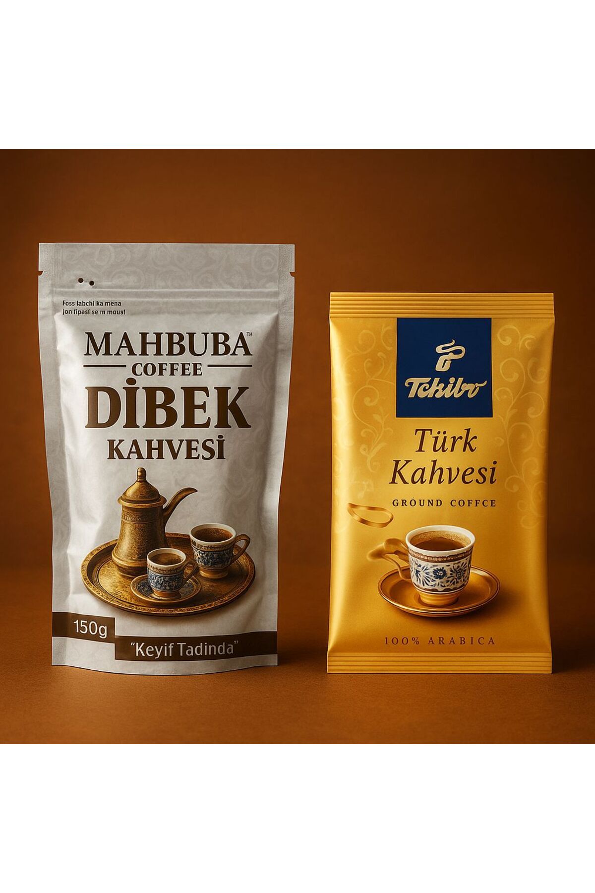 Mahbuba Geleneksel Kahve Seti – Dibek 150g & Türk Kahvesi 100g