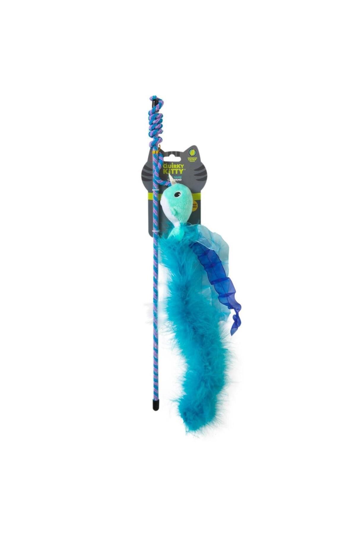 Quirky Kitty Nifty Narwhal Kedi Otlu Hışırtılı ve Tüylü Kedi Oltası