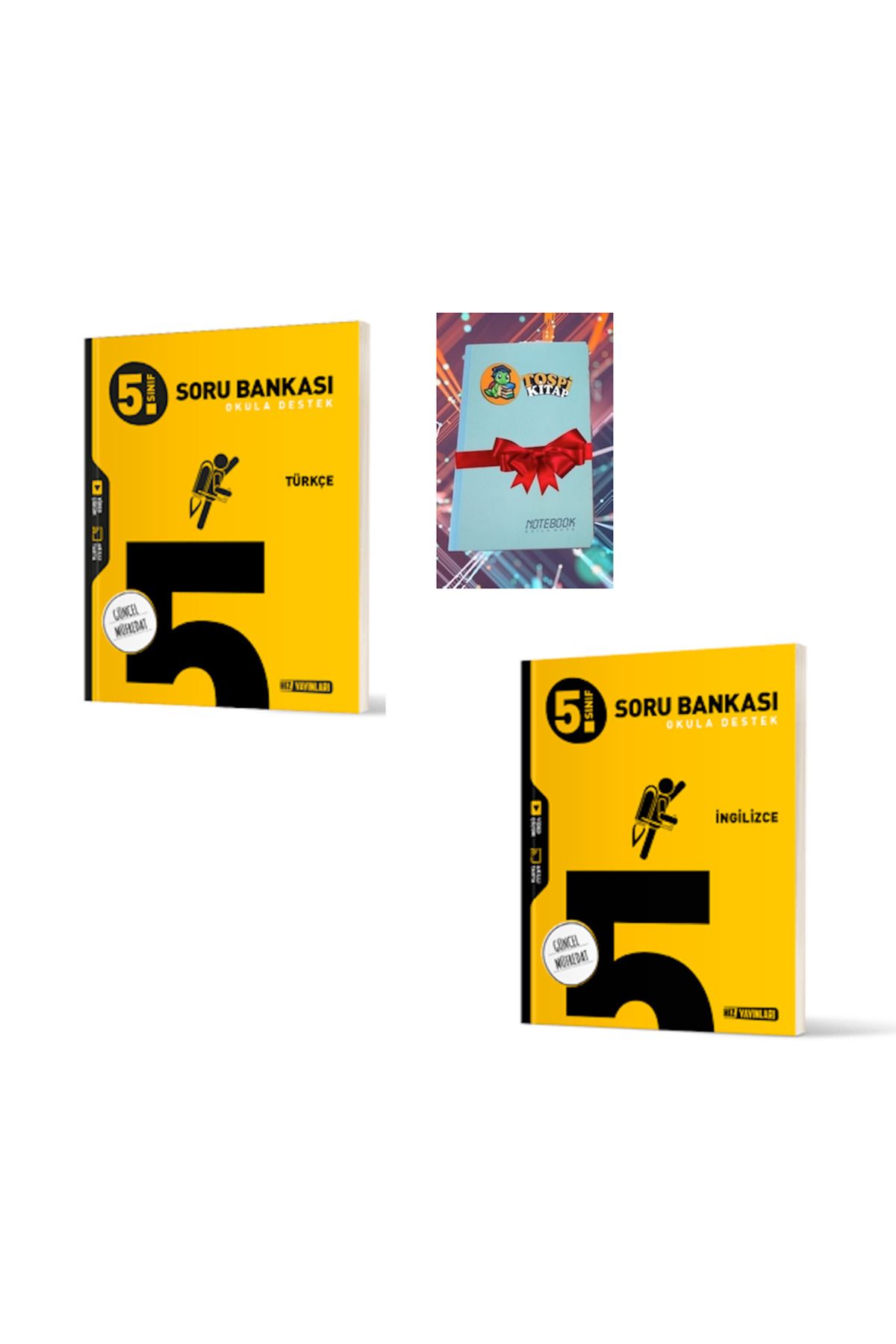 Karma Kitaplar 5. Sınıf TÜRKÇE + İNGİLİZCE Soru Bankası ( DEFTER HEDİYE)
