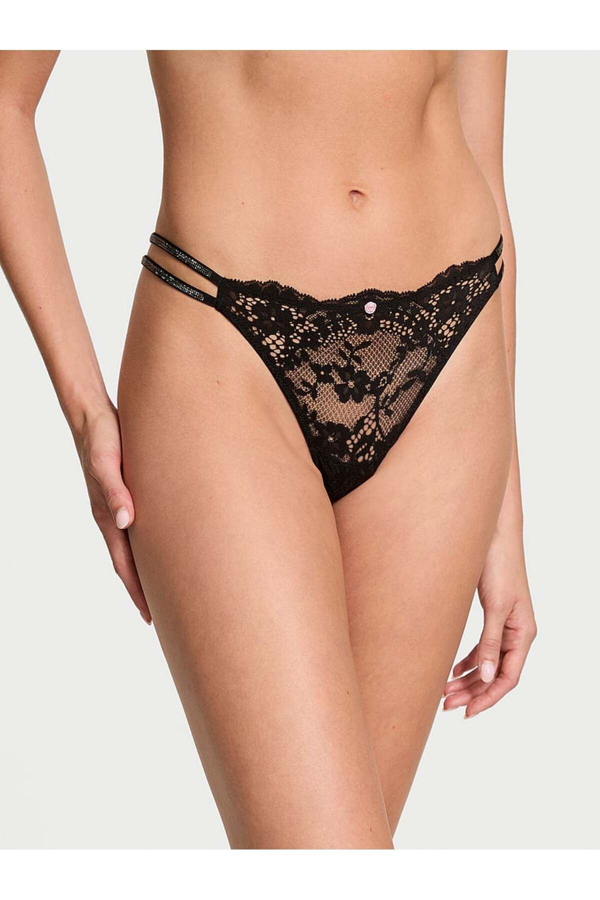 Victoria's Secret Twinkle Askılı Dantelli Brazilian Külot