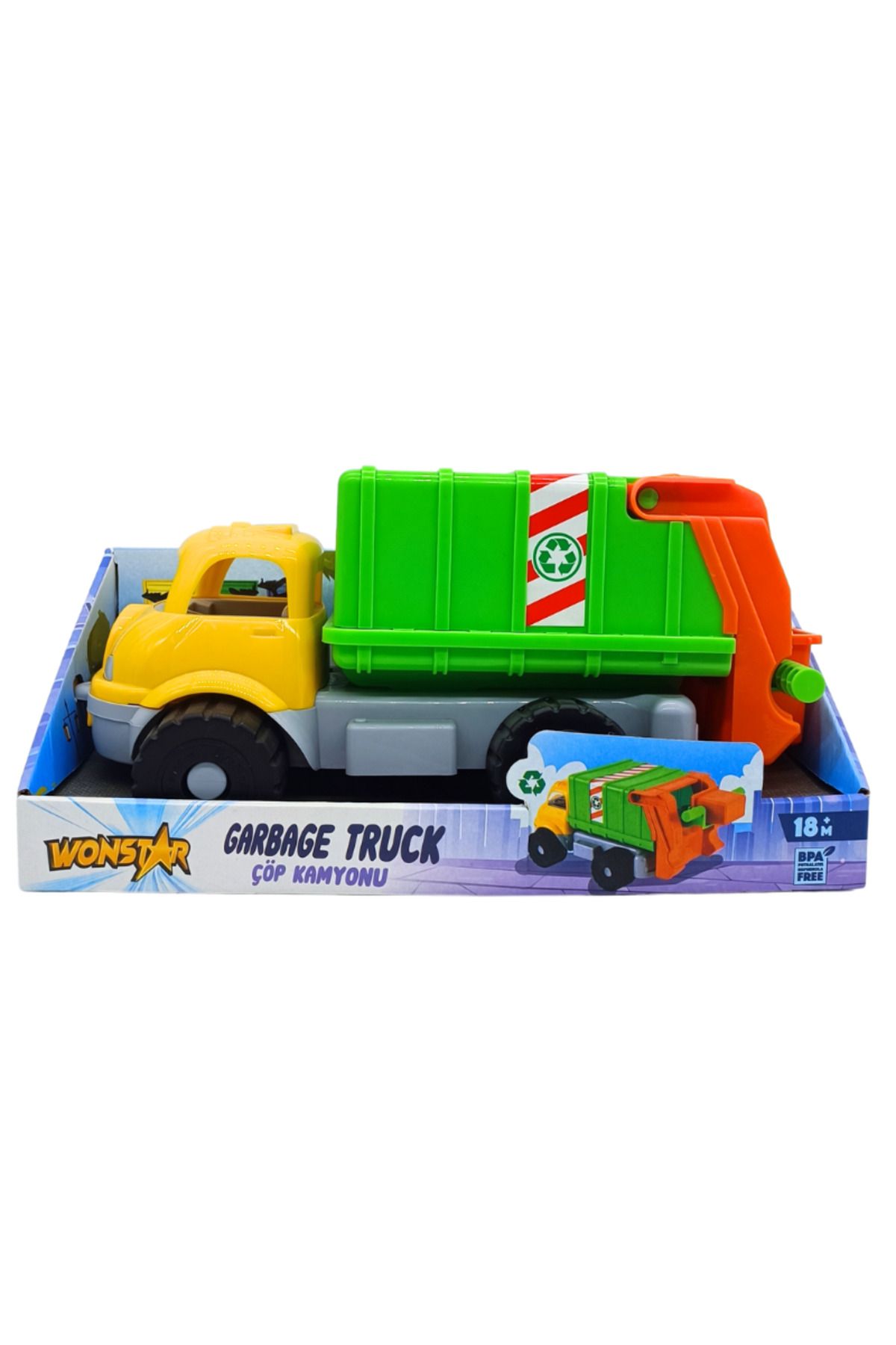 Zuzu Toys Plastik Büyük Boy Fonksiyonel Kasası Açılabilen Çöp Kamyonu 4005