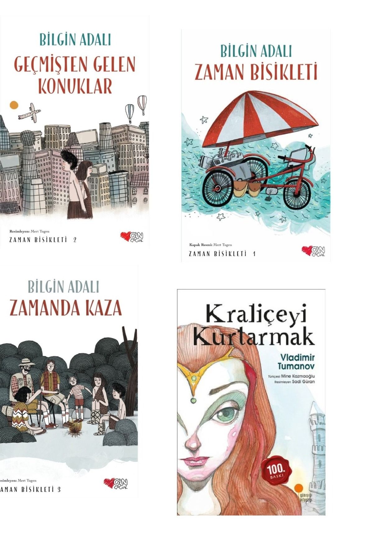 Günışığı Kitaplığı Kraliçeyi Kurtarmak & Zaman Bisikleti & Zamanda Kaza & Geçmişten Gelen Konuklar ( 4 Lü Set )