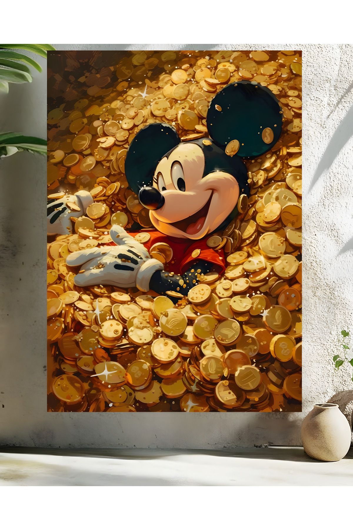 Levhane Mickey Mouse Metal Tablo - 1 mm Alüminyum - UltraHD Baskı 30x40 cm