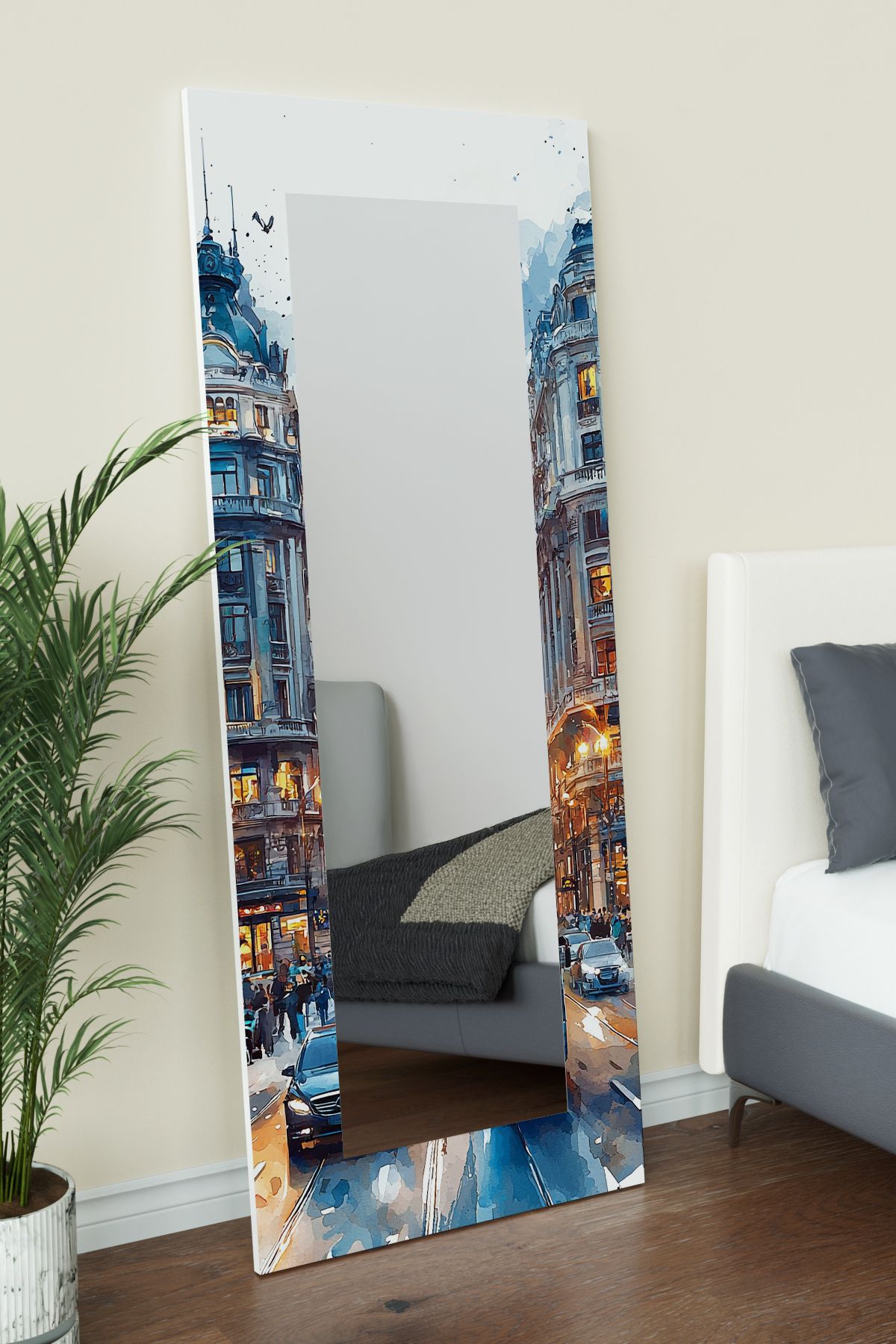 Hediyeler Kapında City Lights Dekoratif Boy Aynası 150x60 cm