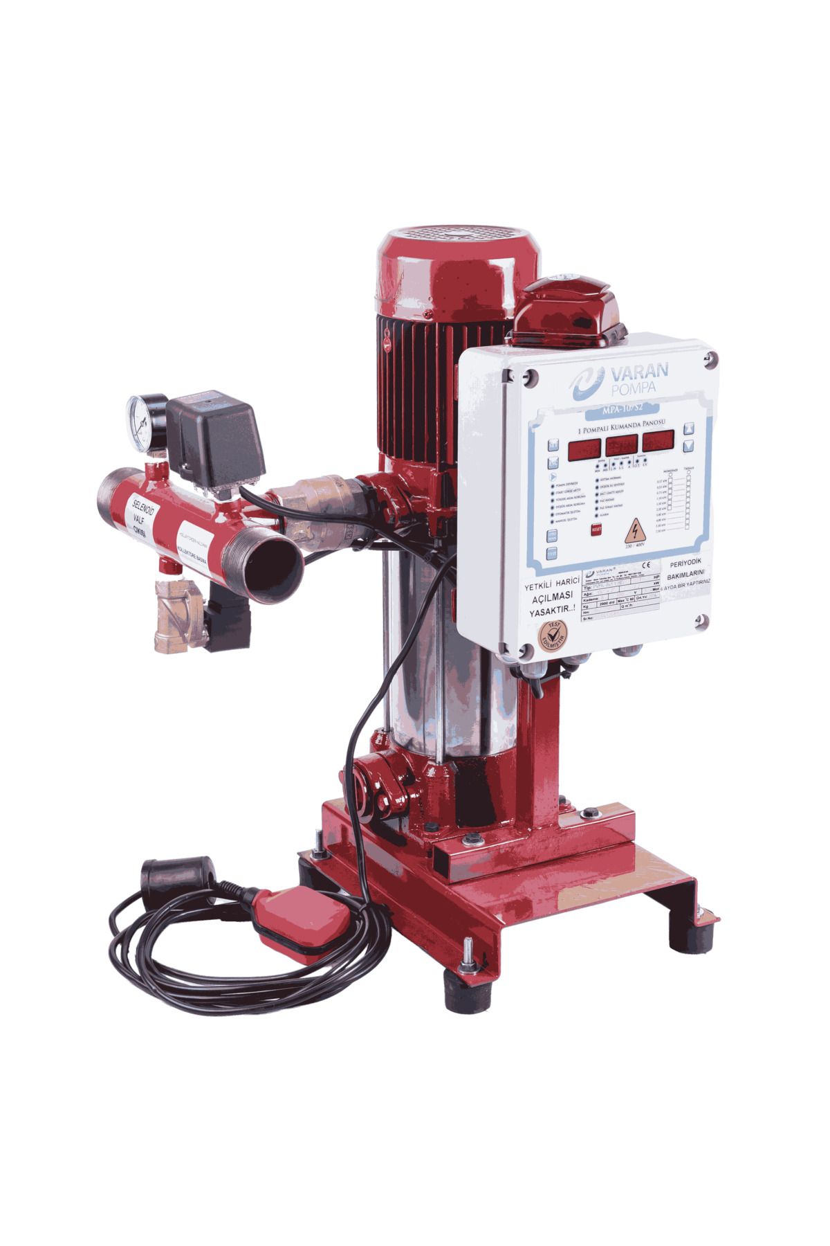 logipump Varan PVM12-6x1 YHID Tek Pompalı Yangın Hidroforu 4 HP / 3 kW, Trifaze 380 V, Test Programlı