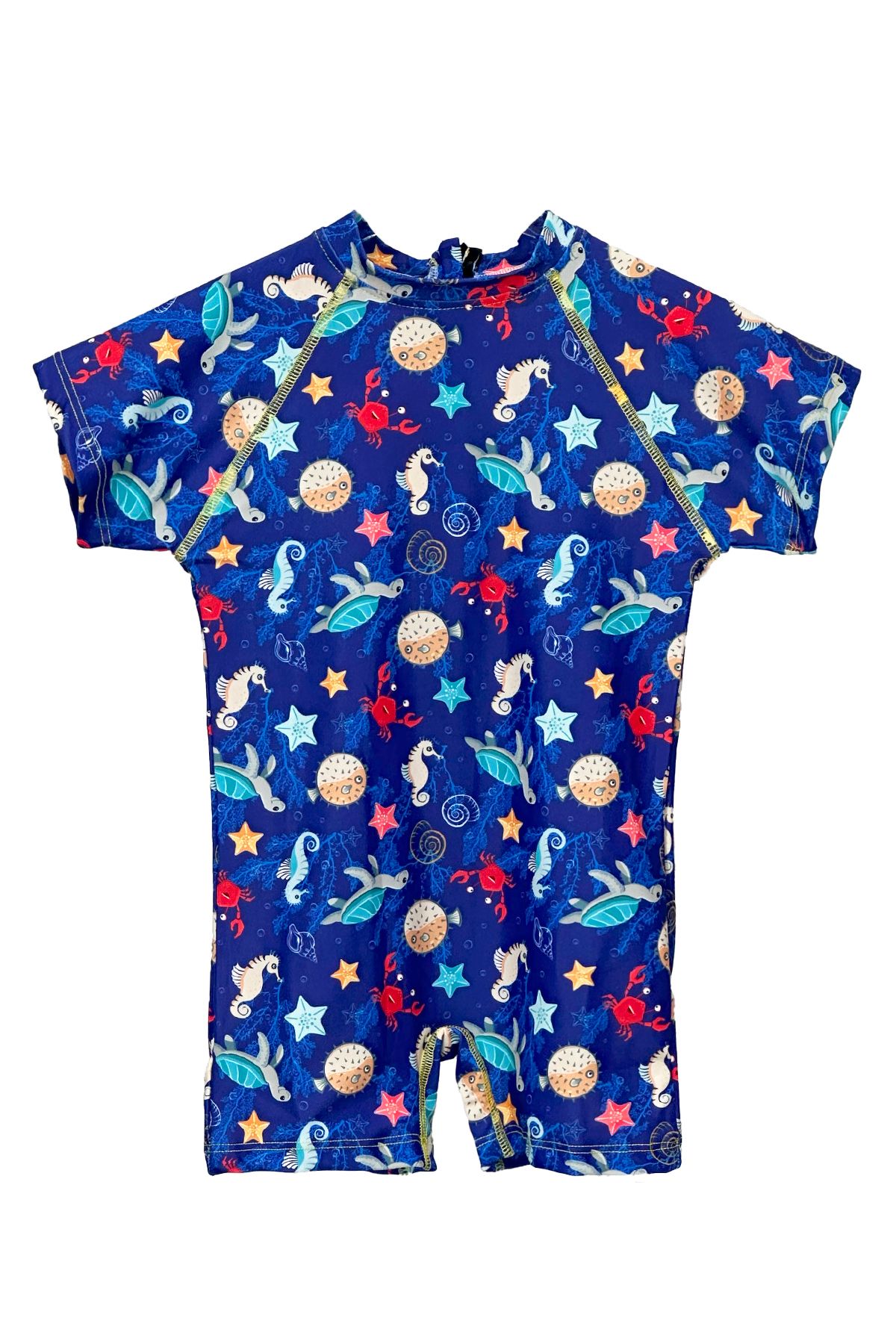 Remsa Mayo Salopetă Cu Protecție Uv Cu Mânecă Scurtă Cu Pantaloni Scurți Costum De Baie Pentru Copii Pentru Copii C64 Aqua Femeie - 4–5 years