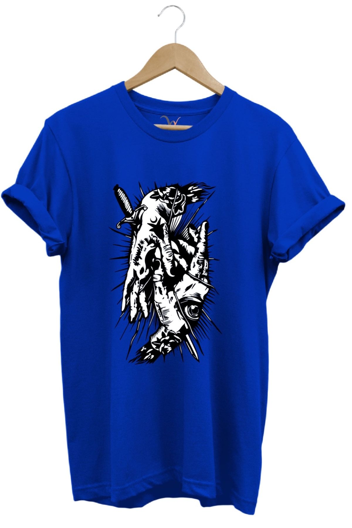 onsrawear Sanatsal Çizimli Unisex T-shirt Özgün Tasarım %100 Pamuk