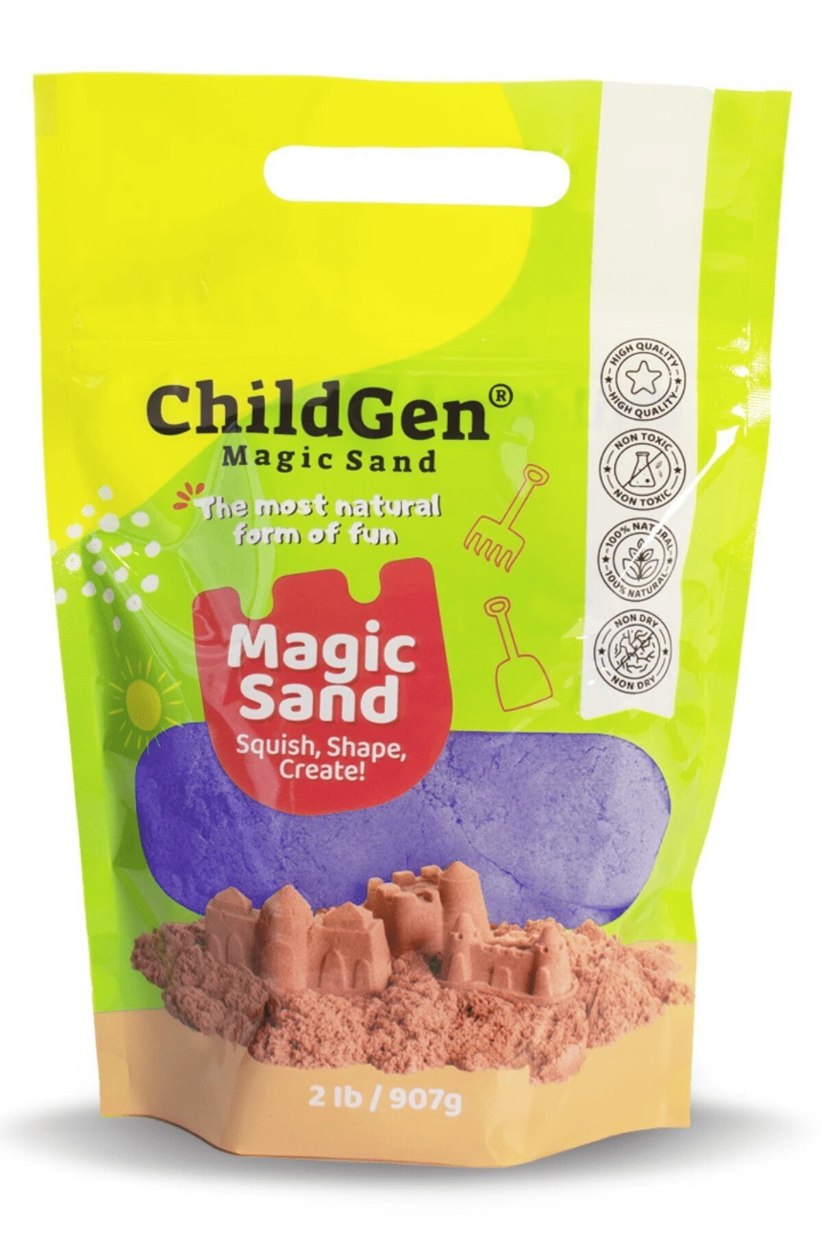 ChildGen Doğal Kinetik Kum Refill Paket 907gr - Mor