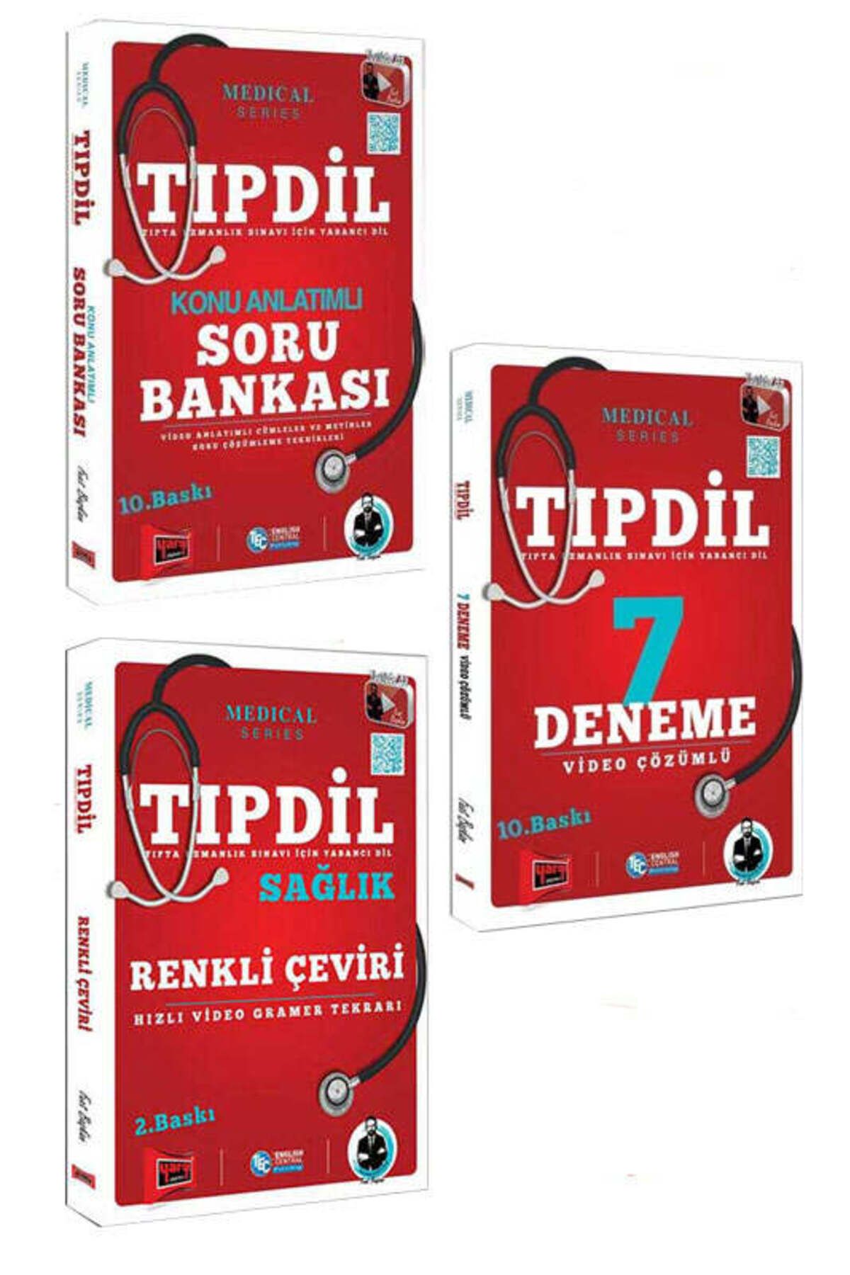 Yargı Yayınları TIPDİL Medical Series Konu Anlatımlı Soru Bankası - Renkli Çeviri - 7 Deneme Seti (3 Kitap)