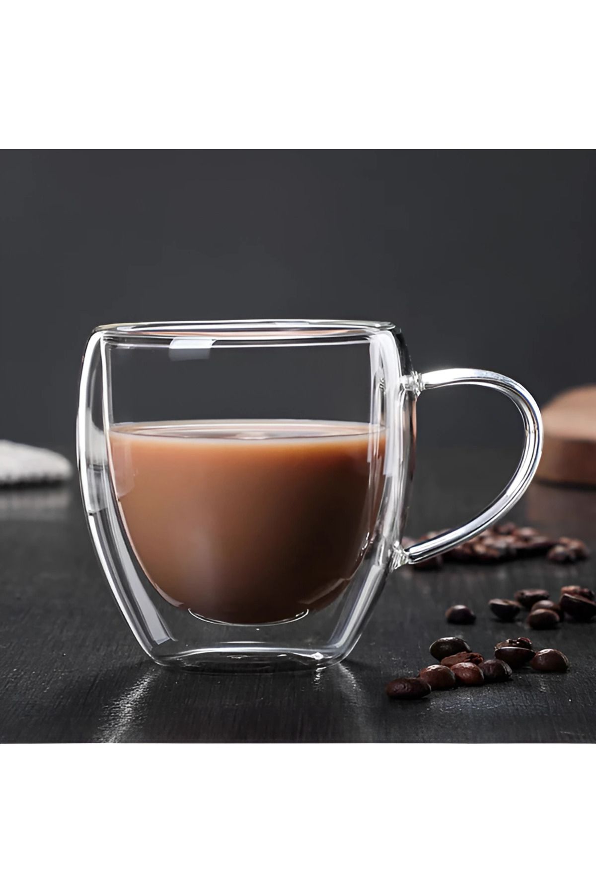 Herum-Set Of 4 Double-walled Glass Mugs, Heat-resistant, Transparent, 250 ml 3