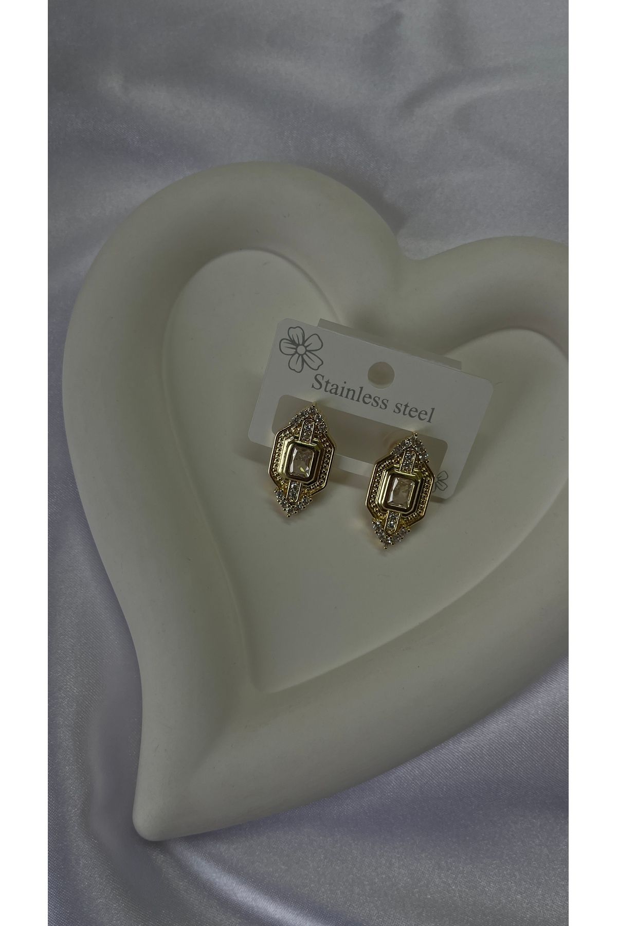 SH Design Butik Çelik Serenay Küpe